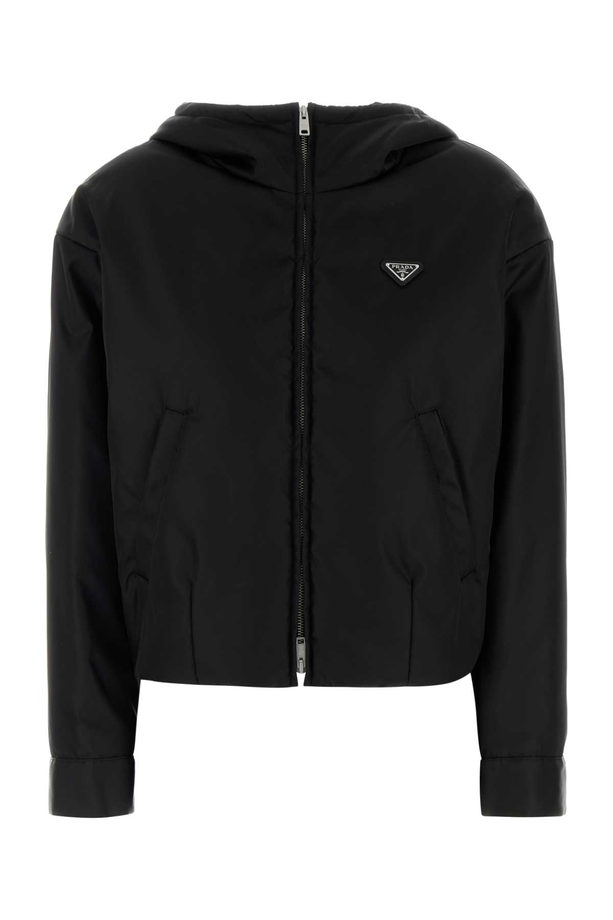 ダウンジャケット PRADA Black Re-Nylon padded jacket (SGC914SOOO1WQ9 F0002) Prada Black Re-nylon Padded Jacket | italist