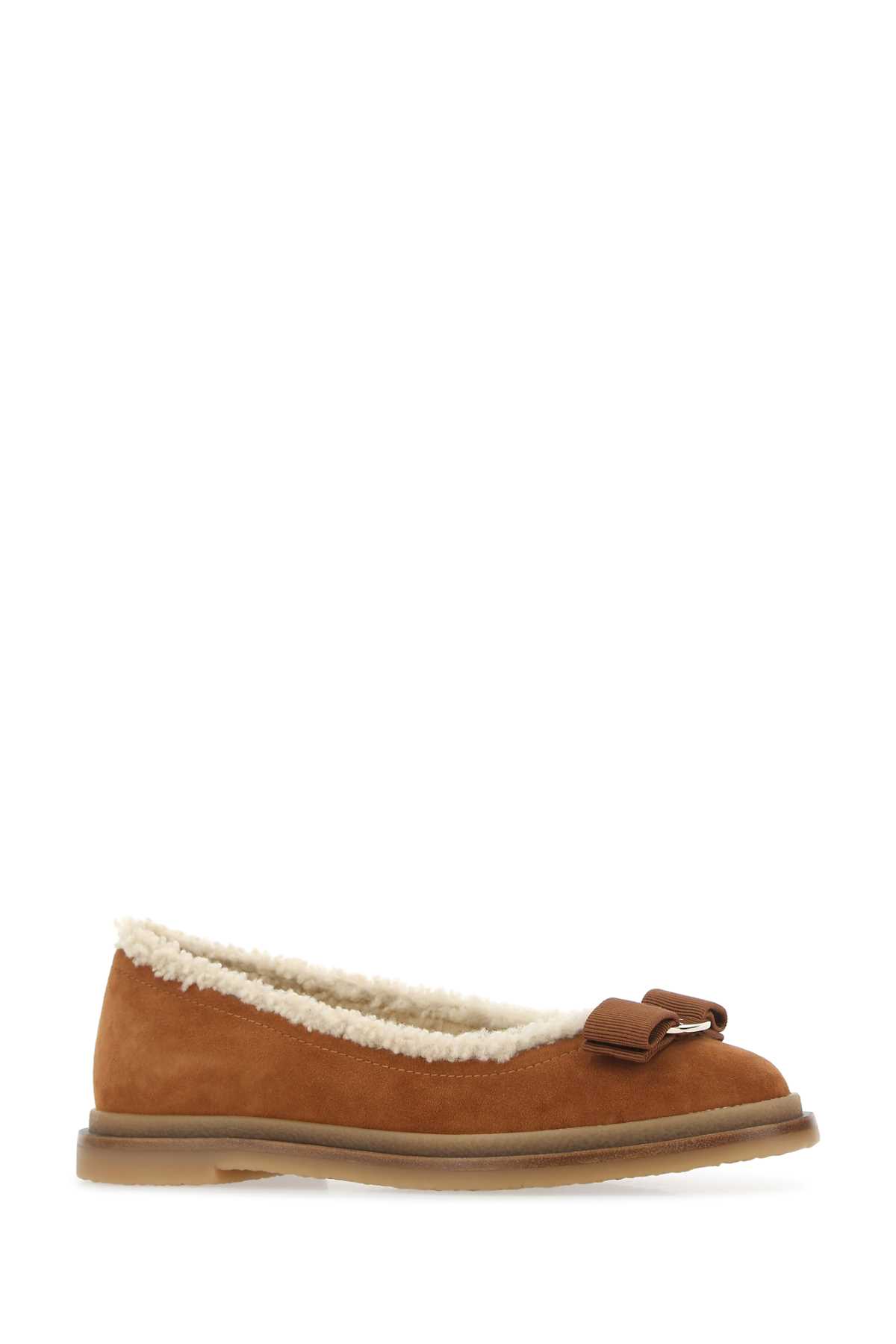 【送料&関税込】Ferragamo Caramel Suede Ballerinas Ferragamo Caramel Suede Ballerinas | italist