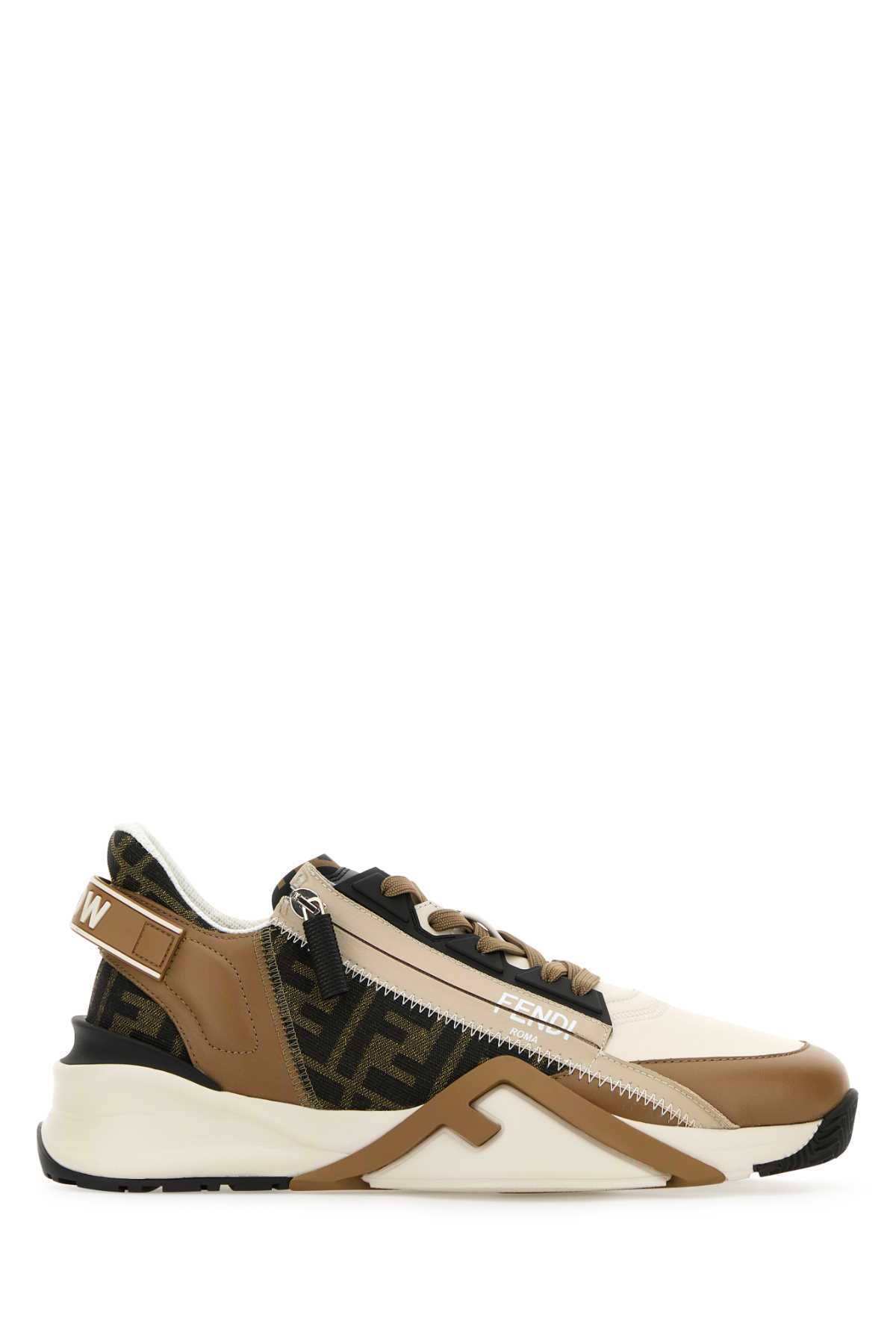 スニーカー Fendi Multicolor Leather And Jacquard Fendi Flow Sneakers Multicolor Leather And Jacquard Fendi Flow Sneakers