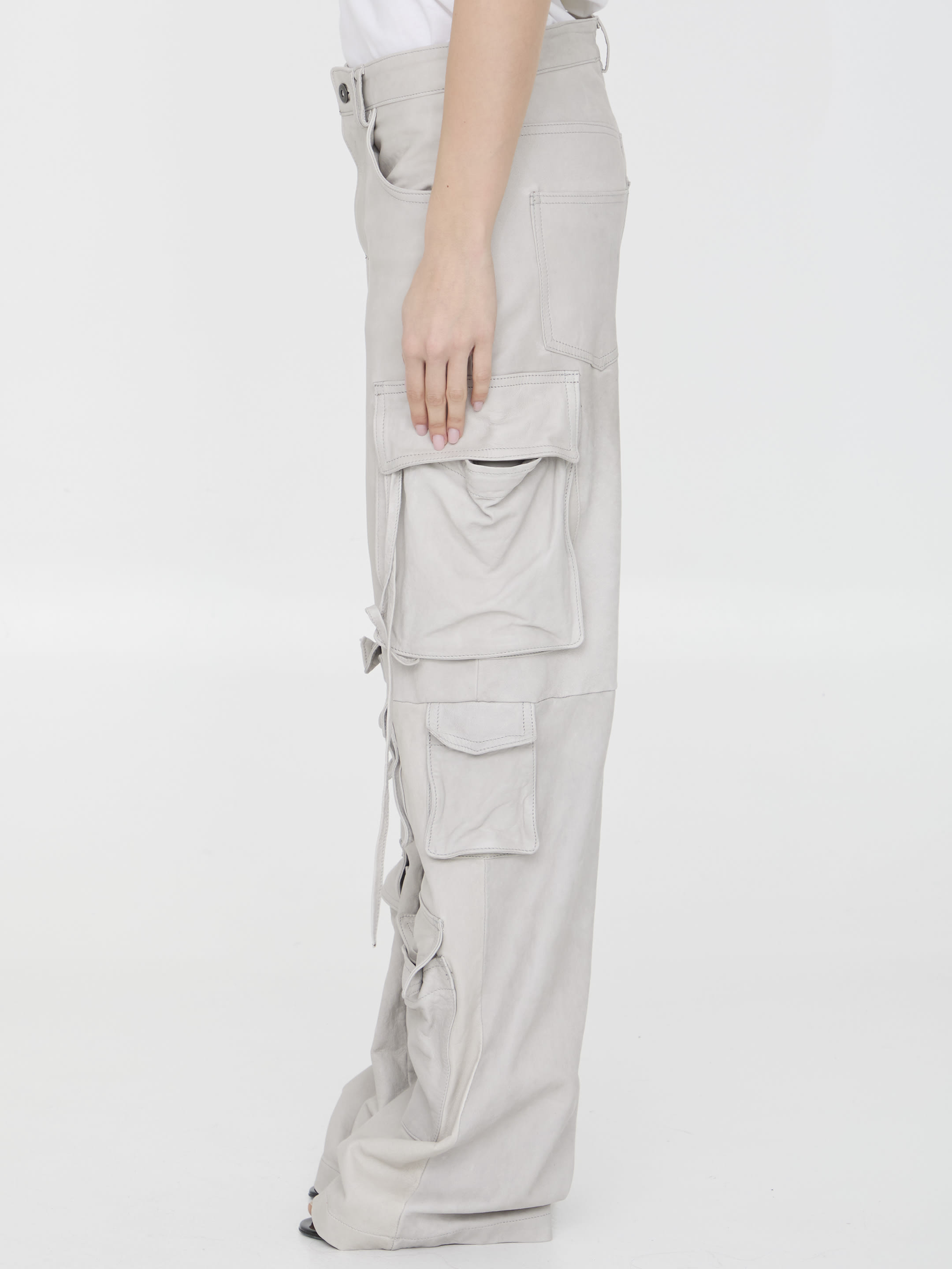 パンツ Salvatore Santoro Leather cargo pants Salvatore Santoro Leather Cargo Pants | Red | FARFETCH OM