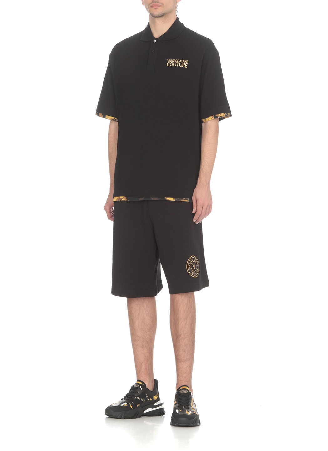 Versace Jeans Couture Polo Shirt With Baroque Details