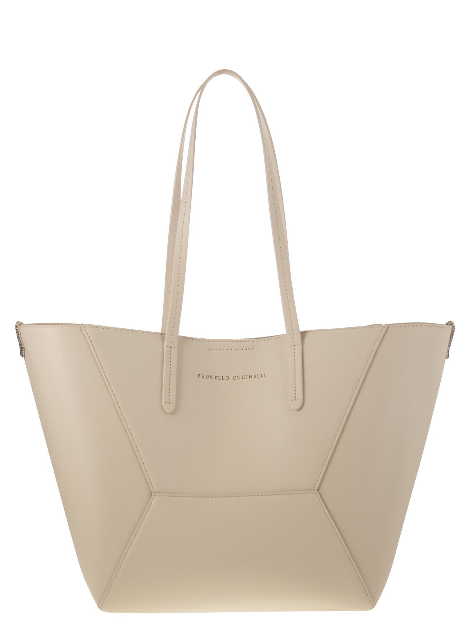 Brunello Cucinelli Bc Duo Small Calfskin Bag With Jewellery