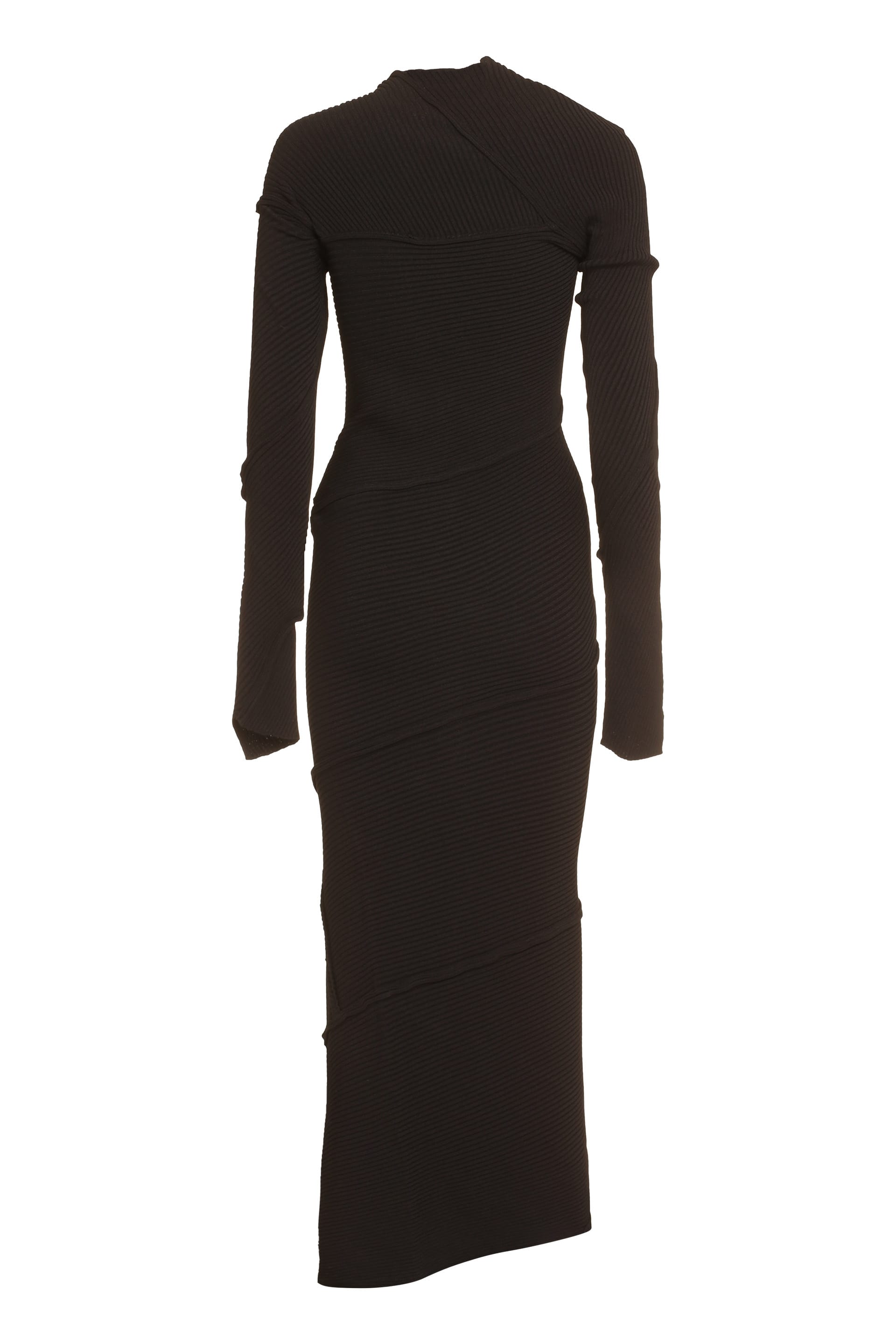 BALENCIAGA, Spiral Knit One Sleeve Mini Dress, Women
