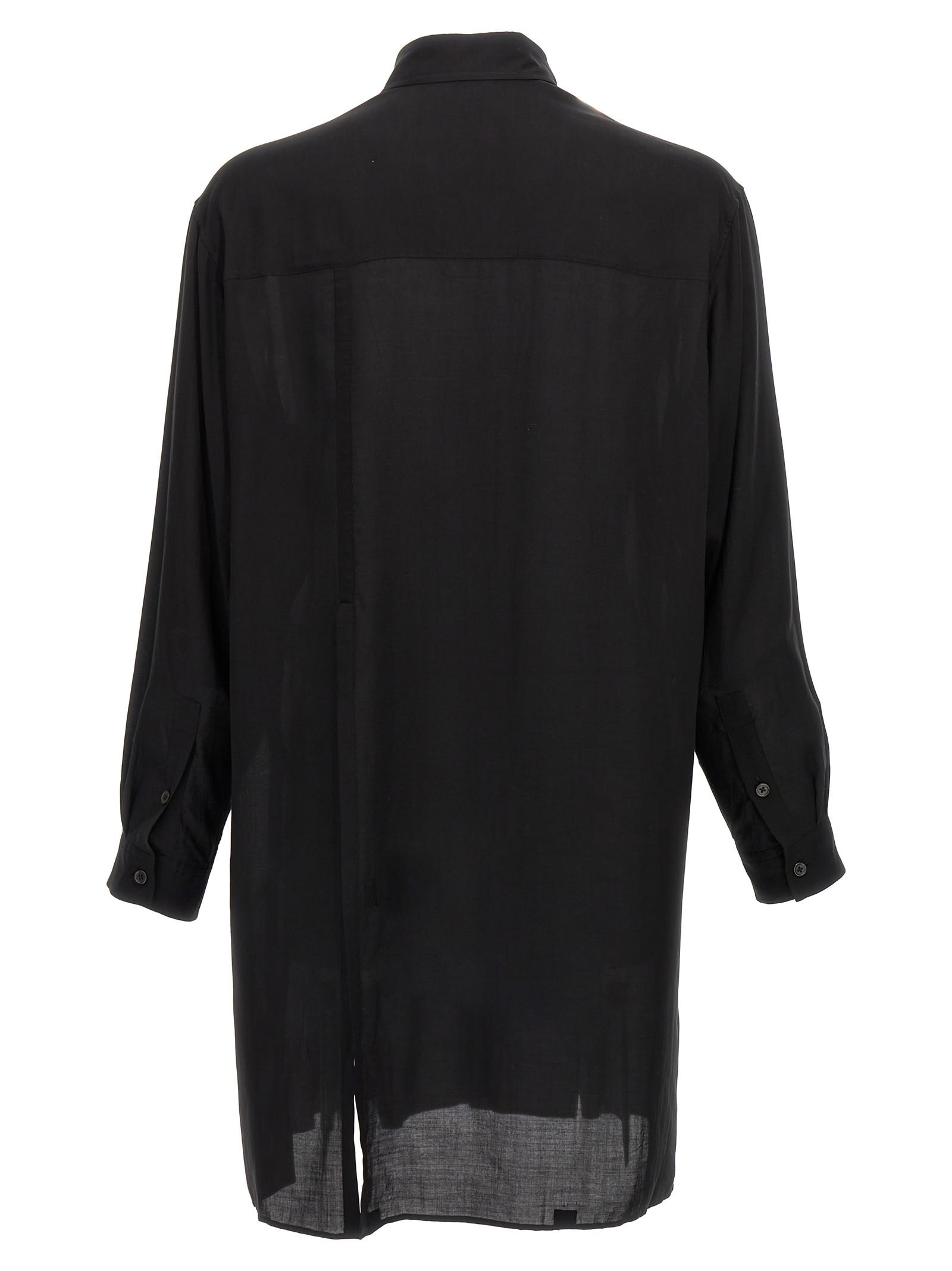 Yohji Yamamoto 'cellulose Lawn Zip Button Blouse' Shirt