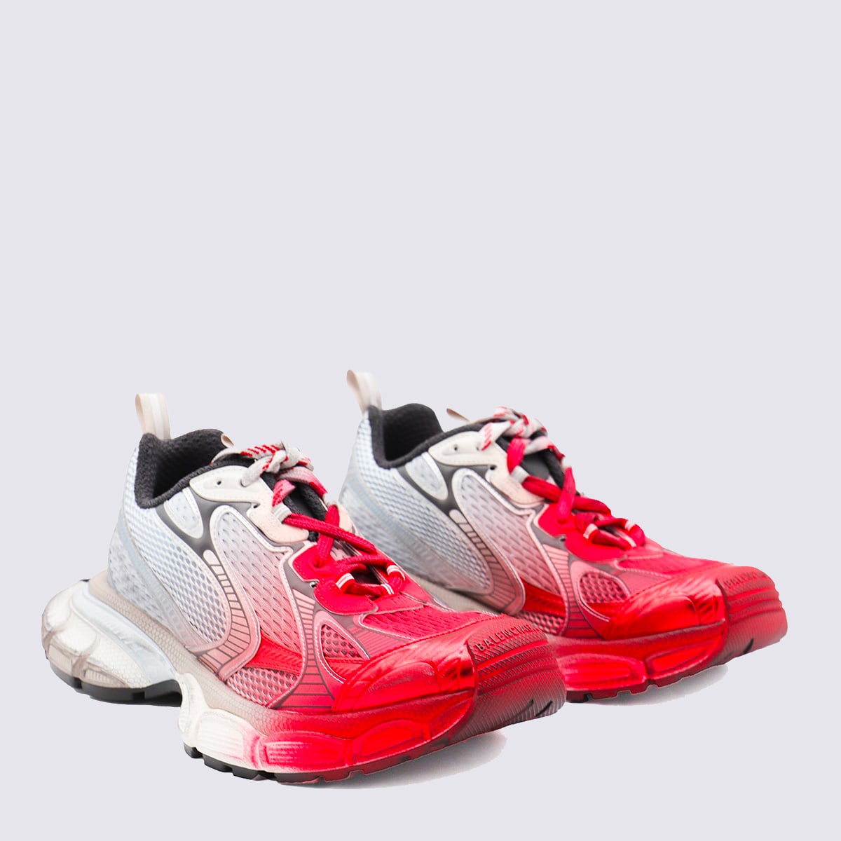 スニーカー BALENCIAGA WHITE GREY RED 3XL TOE SPRAY SNEAKERS Men's 3xl Toe Spray Sneaker in White/blue/grey/red