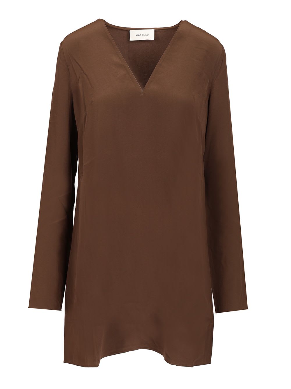 MATTEAU Deep V-neck Mini Dress | italist