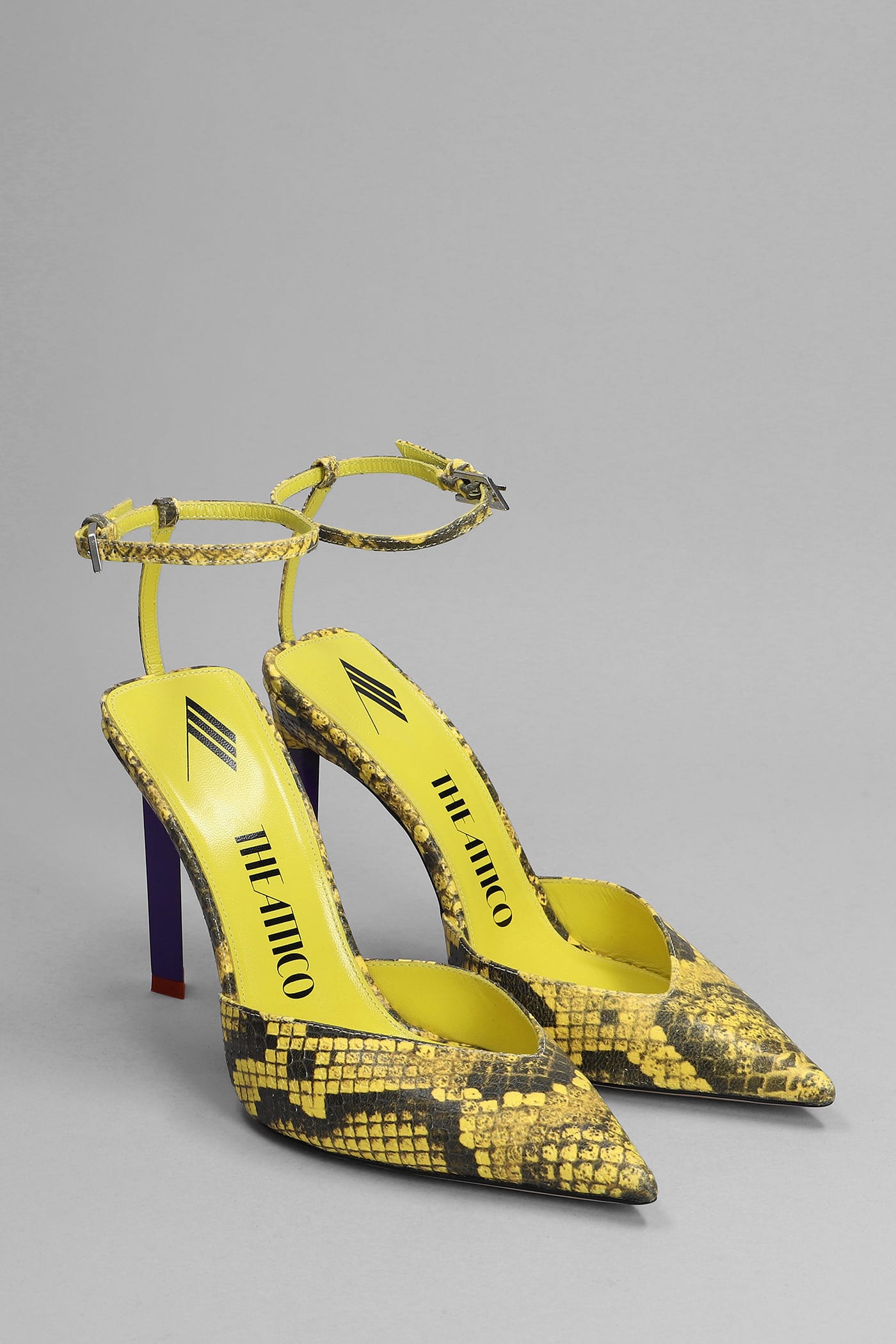 The Attico Perine Pumps In Yellow Leather italist ALWAYS LIKE A