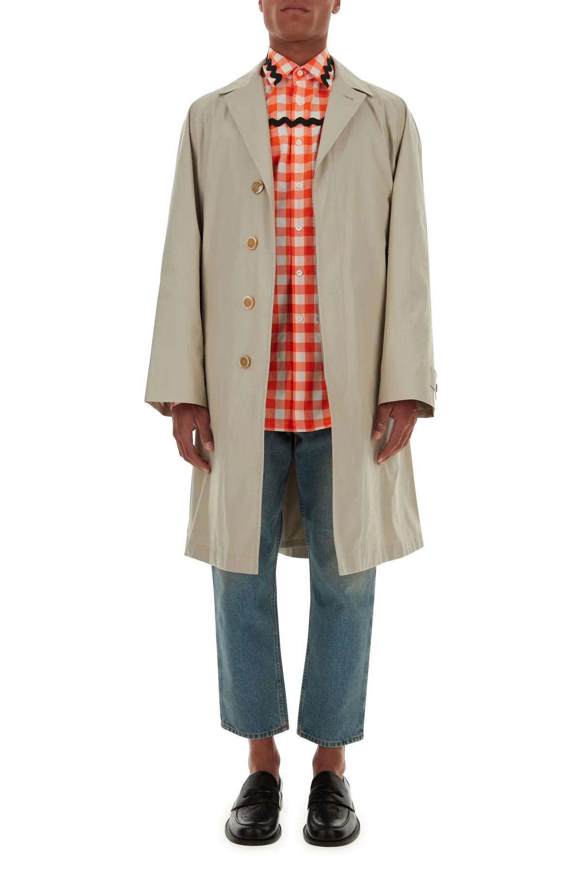 コート PRADA PRINTED COTTON OVERCOAT Prada Cotton Blend Overcoat | italist