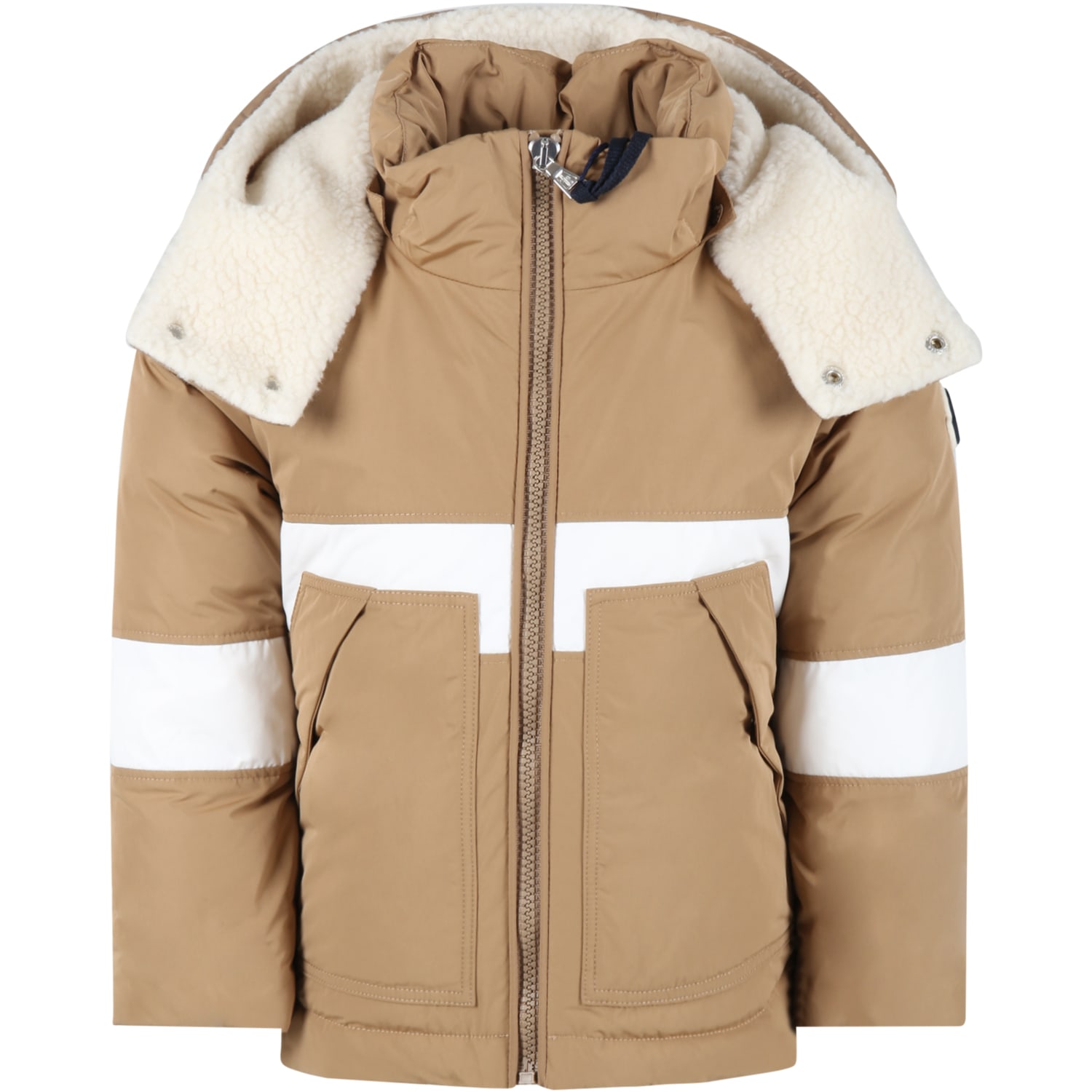 Moncler Beige ''olcay'' Jacket For Boy | italist