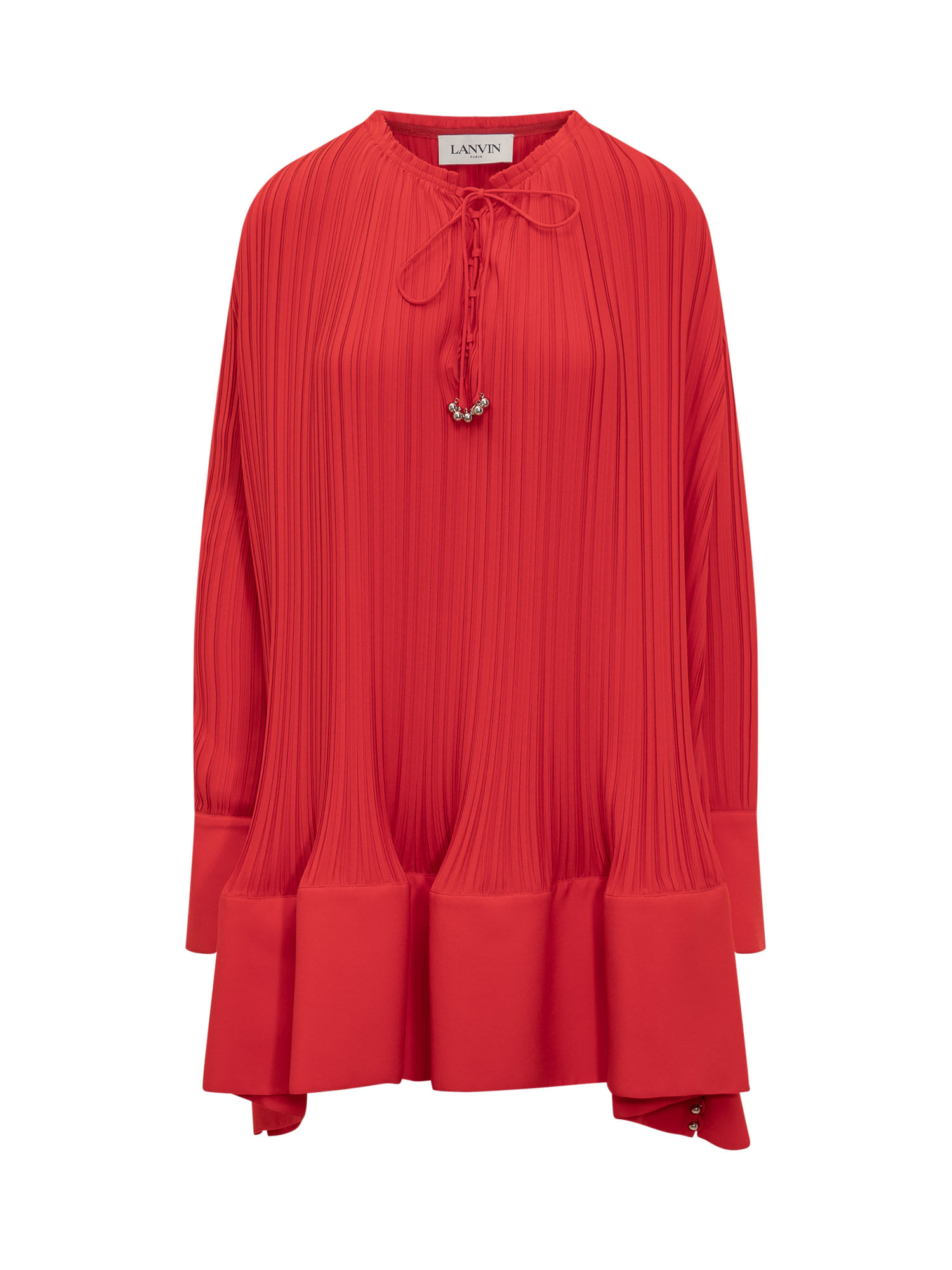 'flared pleated' dress