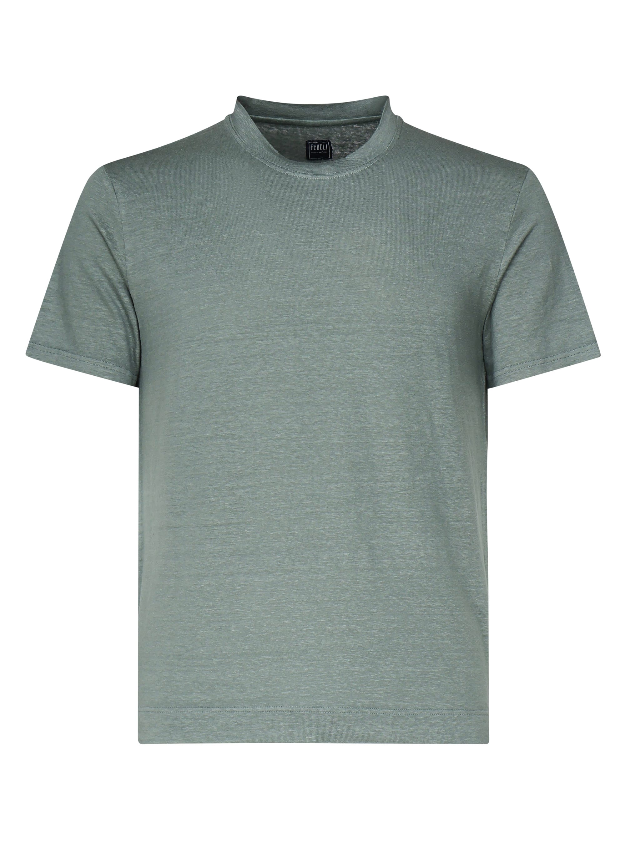 Tシャツ・カットソー Fedeli Stretch linen short-sleeved T-shirt (8UED0151 58) Extreme Linen Flex Dusty Short Sleeve T-shirt – Fedeli