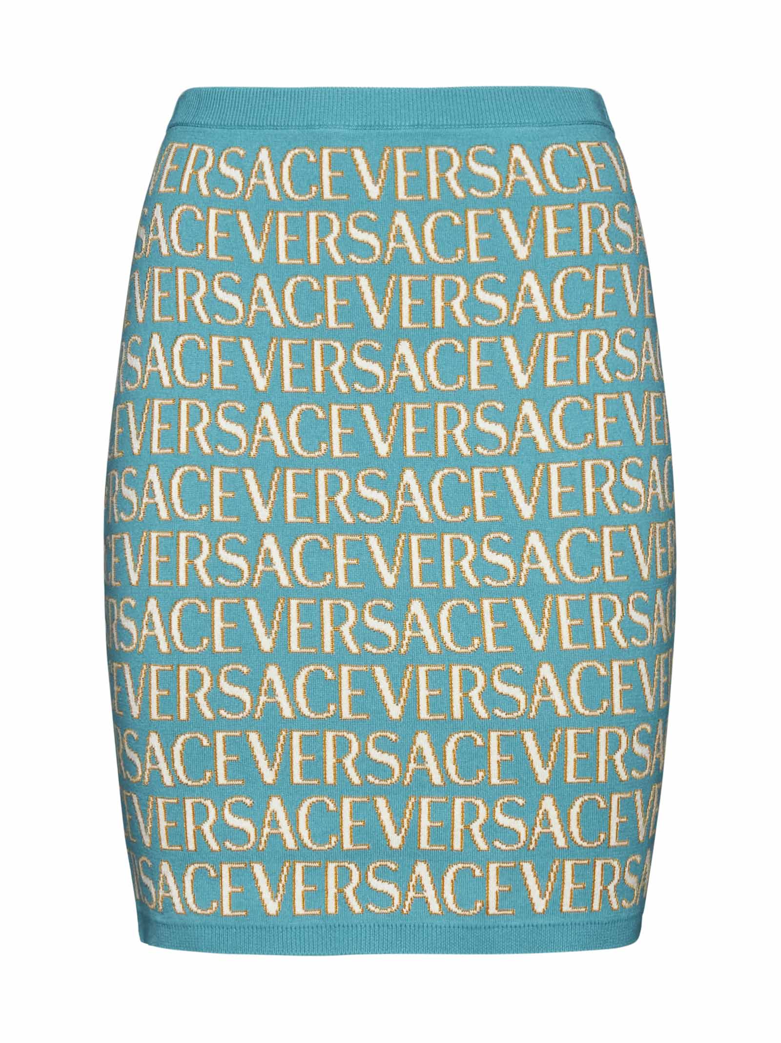 【送料&関税込】Versace Monogram Knit Mini Skirt Versace Monogram Knit Mini Skirt | italist