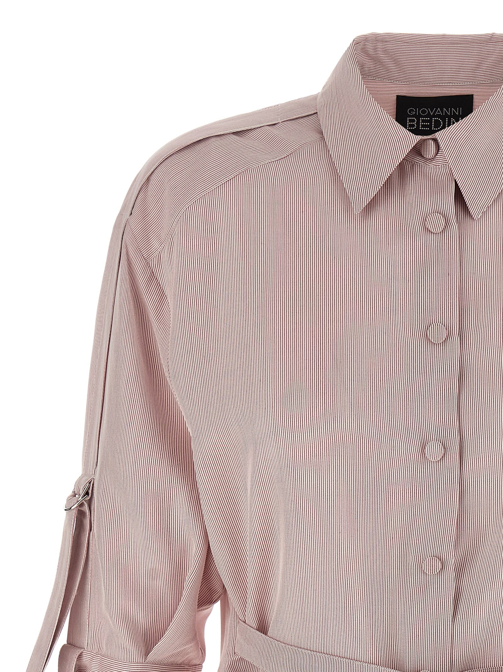 ワンピース GIOVANNI BEDIN SS25 Striped silk dress (GB25068 PINK) Giovanni Bedin Striped Silk Dress | italist