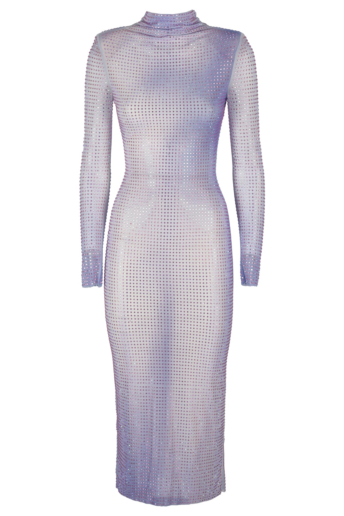 lilac contour print midi dress