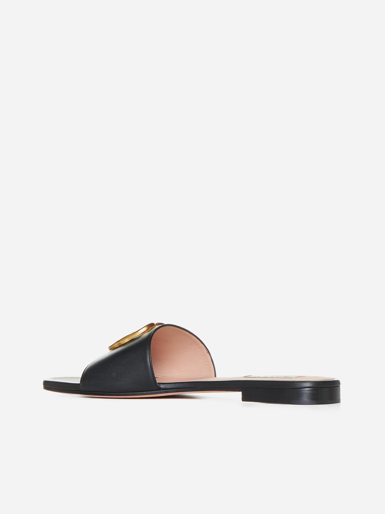 【関税&送料込】Bally Brushed Leather Flat Sandals Bally Glide crossover-strap Sandals | Red | FARFETCH