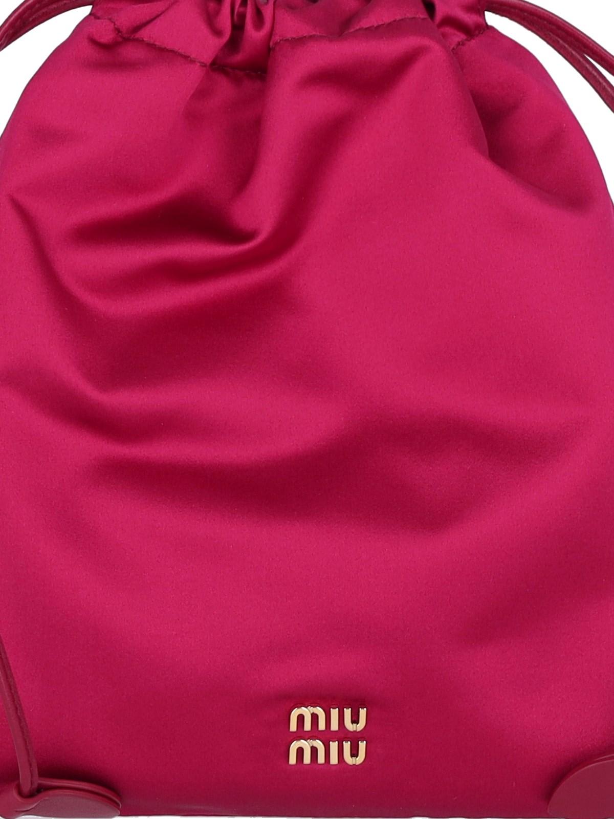 MiuMiu＊Duchesse pouch ファブリック サテンポーチ＊送料込 MiuMiu＊Duchesse pouch ファブリック サテンポーチ＊送料込
