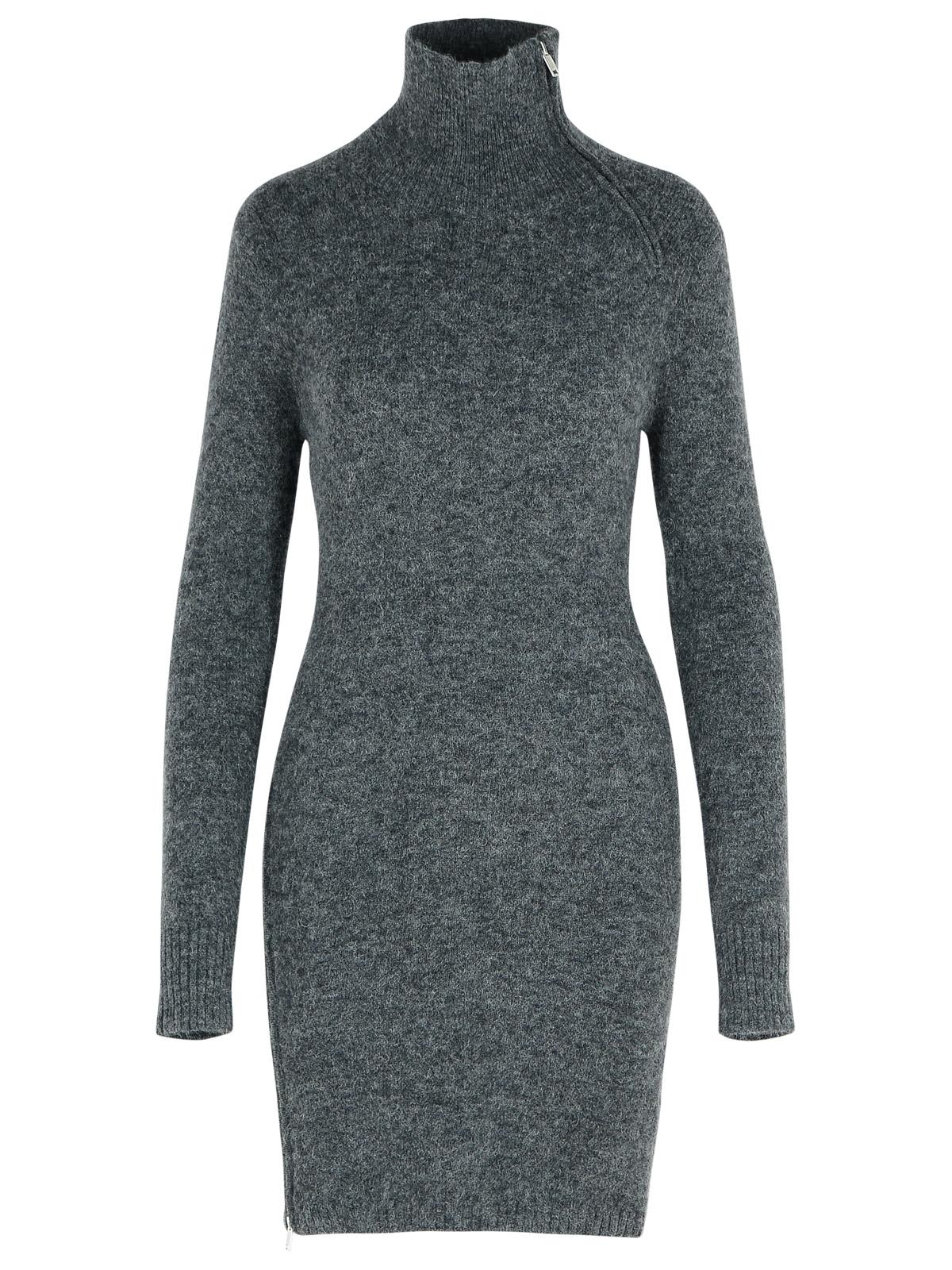 'ohara' dark grey baby alpaca blend dress