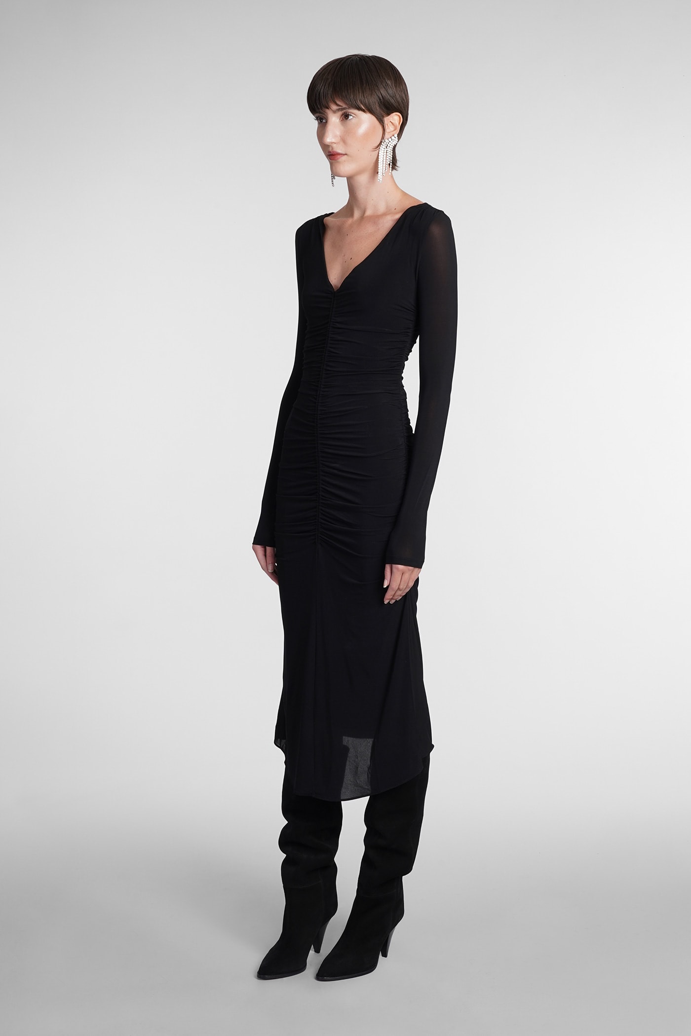【関税込み】Isabel Marant ブラック Laly ミディアムドレス 7068afdbc241921de990c362aa2c3c