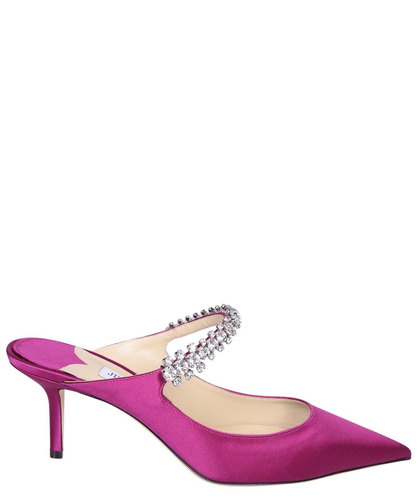 【関税込み】Jimmy Choo ピンク Lotta 65 ミュール Pink Lotta 65 Mules by Jimmy Choo on Sale