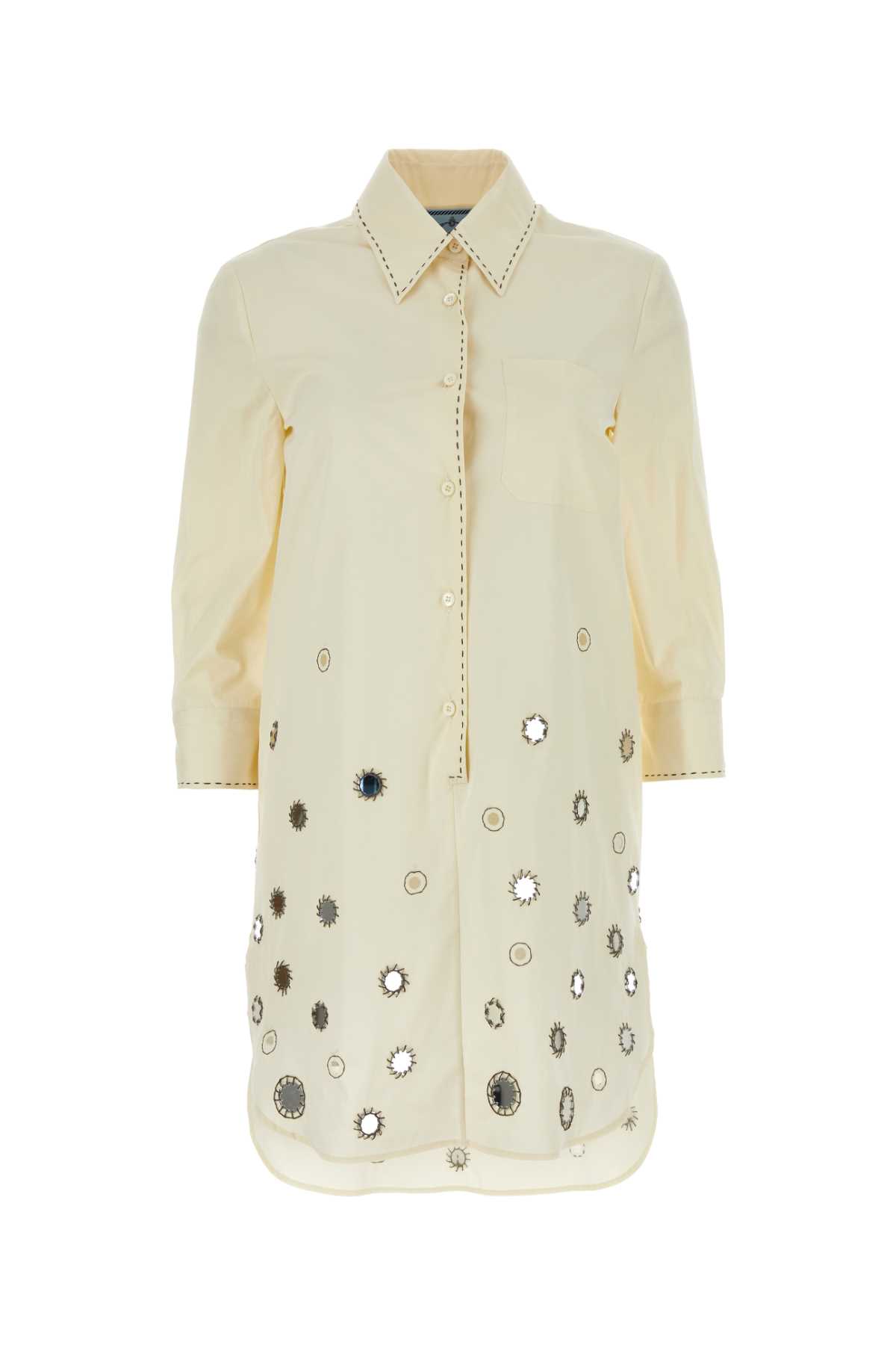 sand cotton shirt dress