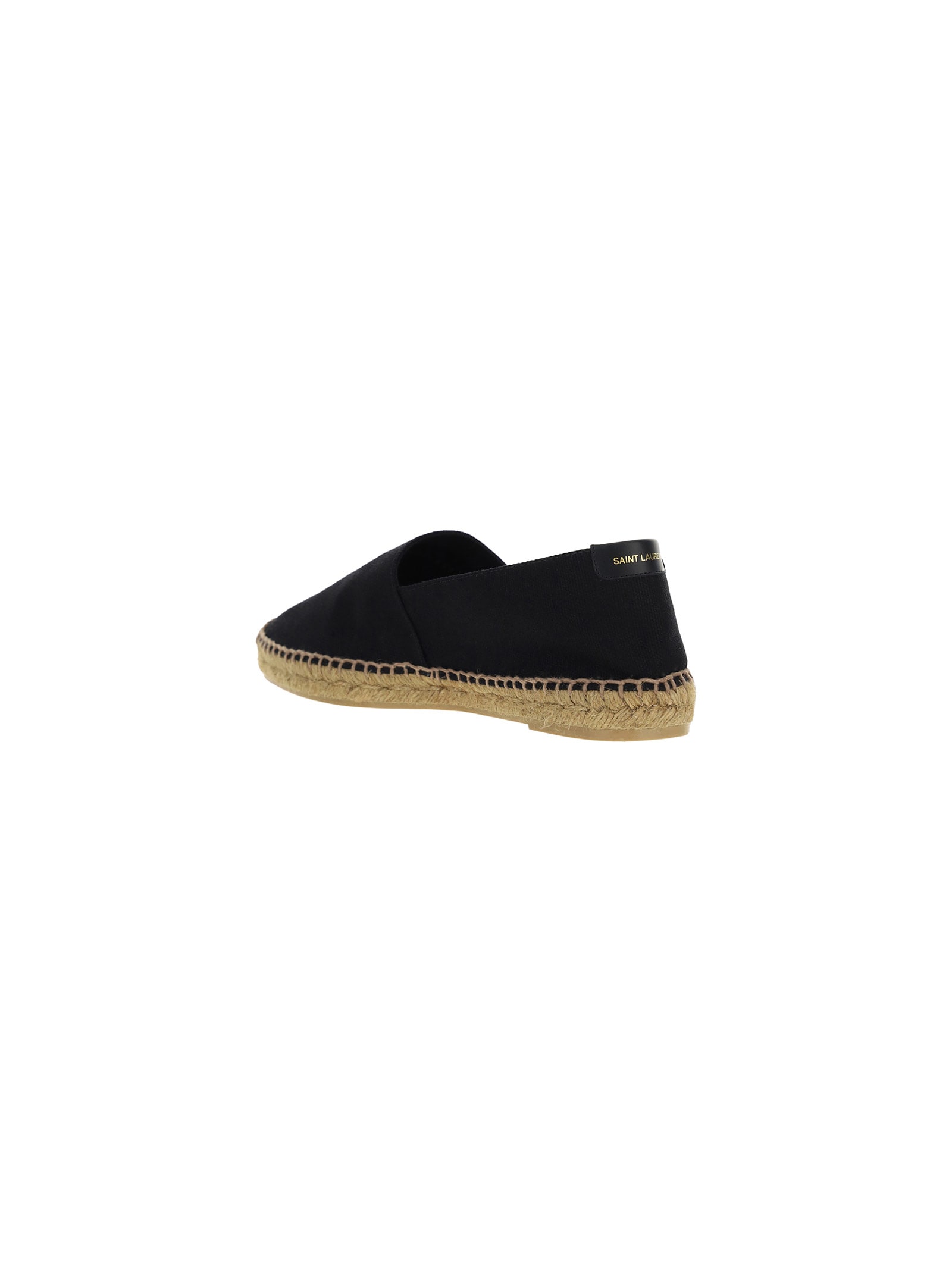 サンダル SAINT LAURENT Black Canvas Espadrilles Saint Laurent ESPADRILLES EMBROIDERED CANVAS BLACK
