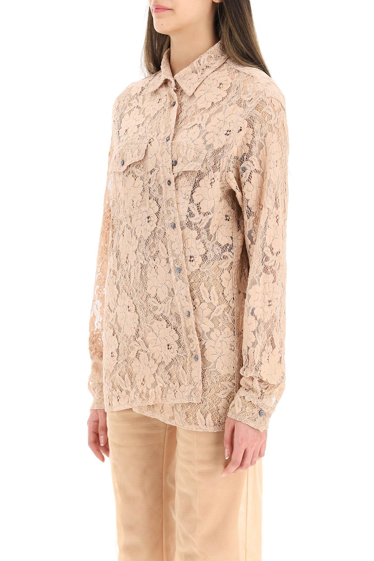 N.21 Asymettrical Buttoning Lace Shirt | italist, ALWAYS LIKE A SALE