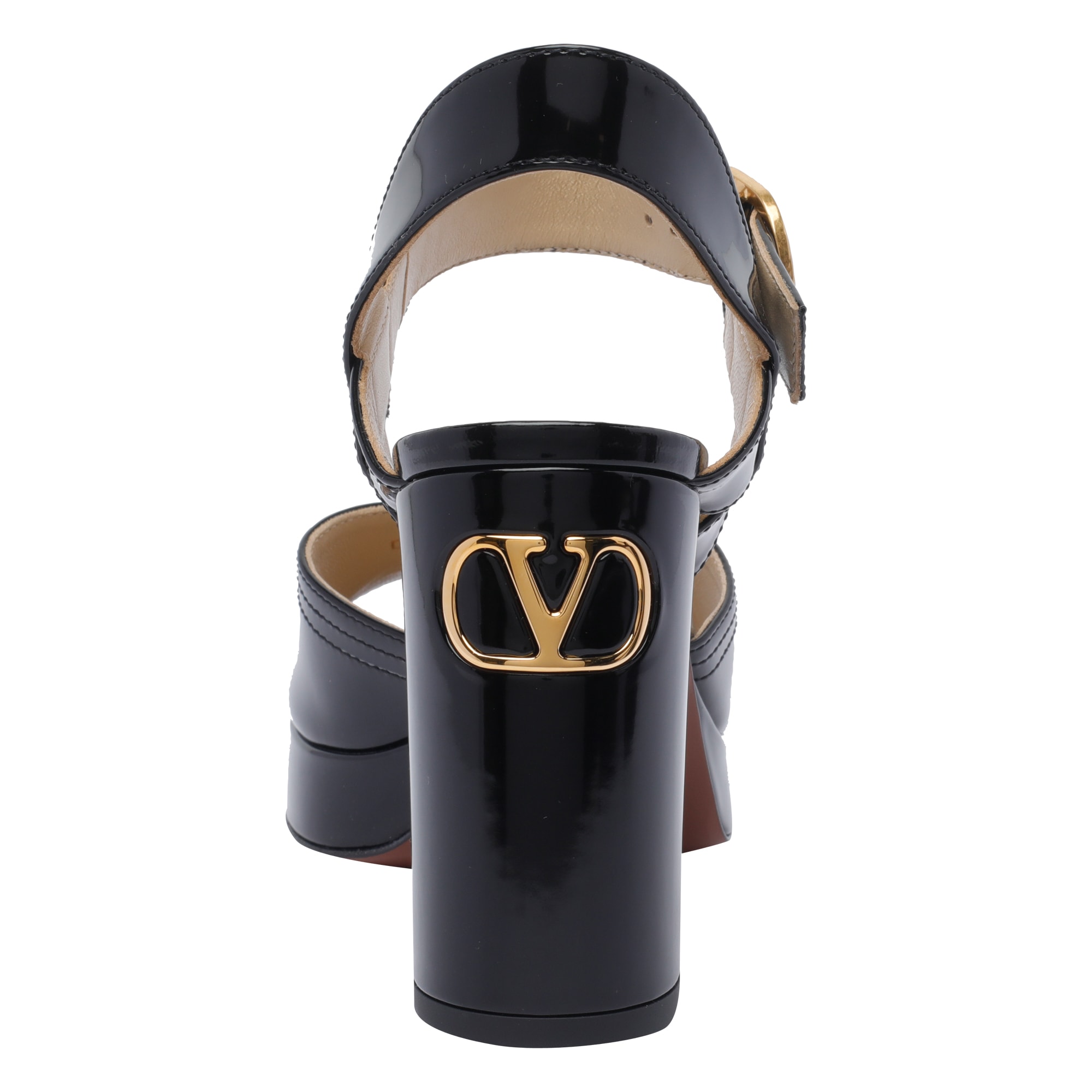 サンダル・ミュール Valentino Garavani FAWCETTE PLATFORM SANDALS Fawcette Platform Sandal In Polished Calfskin 100mm for