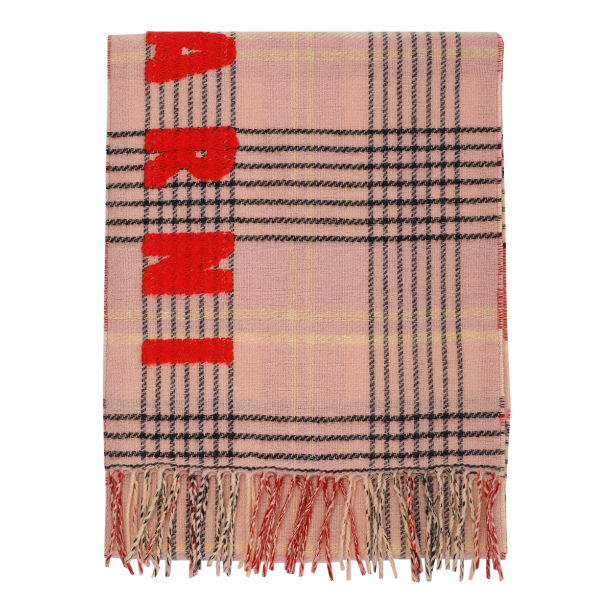 【関税＆送料込み】Marni Scarf Accessories Marni Mohair & Wool Maxi Logo Scarf - Neutral Grey | UP THERE