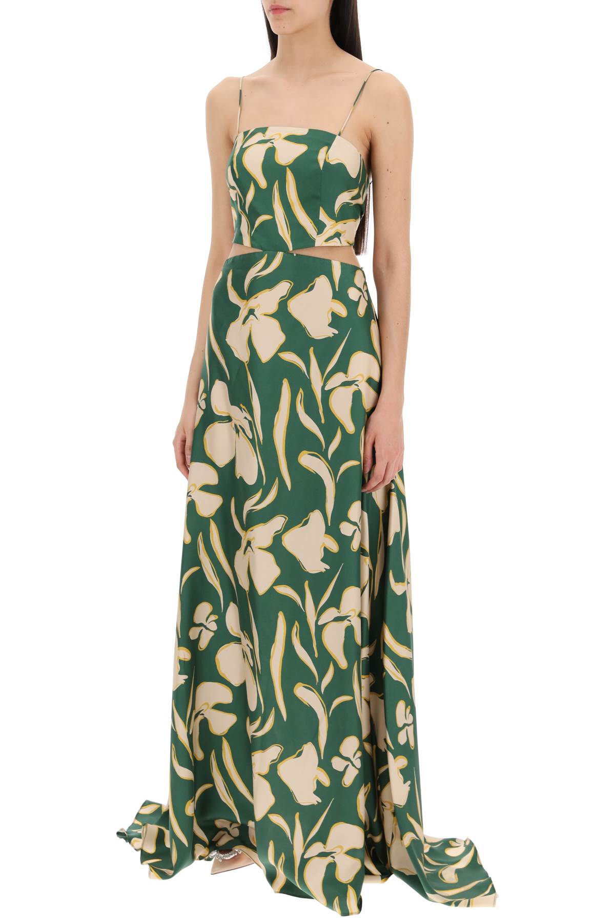 ワンピース RAQUEL DINIZ BAHIA LONG DRESS IN LINEN AND SILK Raquel Diniz A-line Silk Maxi Dress | Black | FARFETCH JO