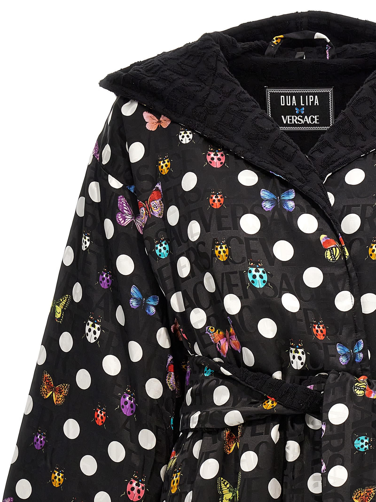 Versace 'heritage Butterflies & Ladybugs Polka' Bathrobe