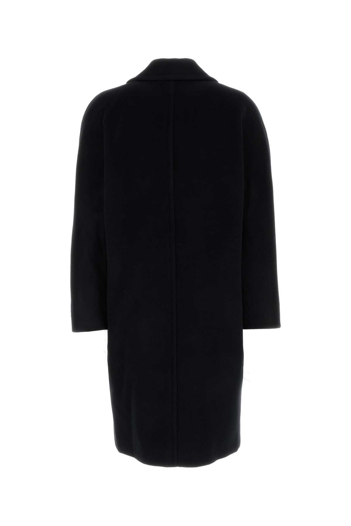 Max Mara Studio Black Wool Cocco Coat | italist