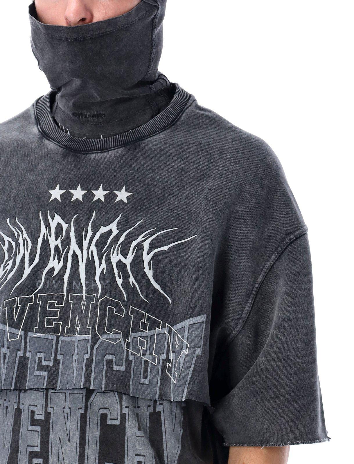 Givenchy Graphic Printed Layered-effect T-shirt シャツ 通販
