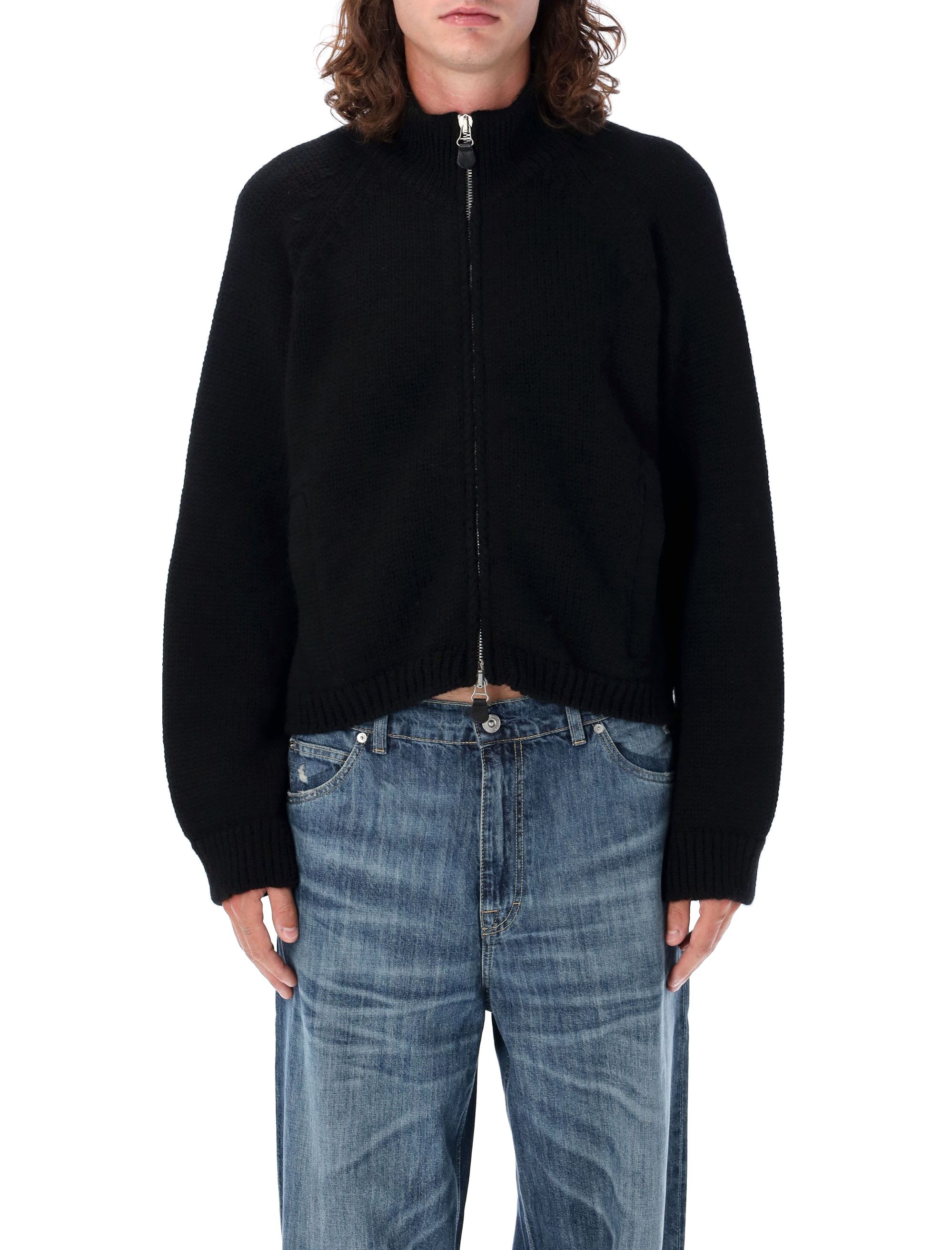 ジャケット・アウター OUR LEGACY ULTRA ZIP FUNNEL 44 archive Our Legacy - Ultra Zip Funnel Jet Black Isles Wool