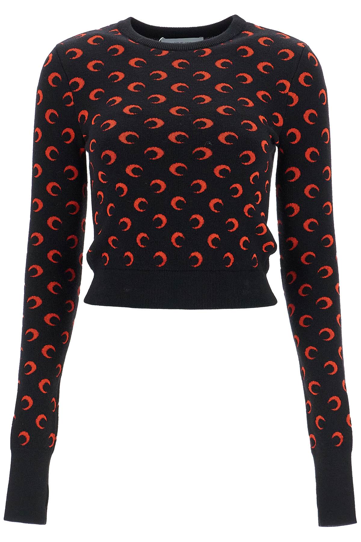人気商品ランキング Jacquard Moon Serre Marine Knit italist | Sweater Cropped トップス