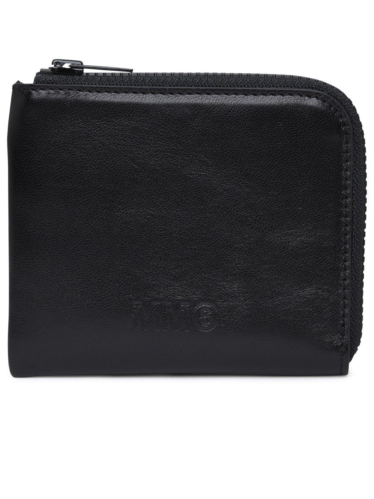 ★正品★【MM6】Logo Zip Around Wallet ★送料関税込★追跡可能 MM6 Maison Margiela Logo Debossed Zip Around Wallet