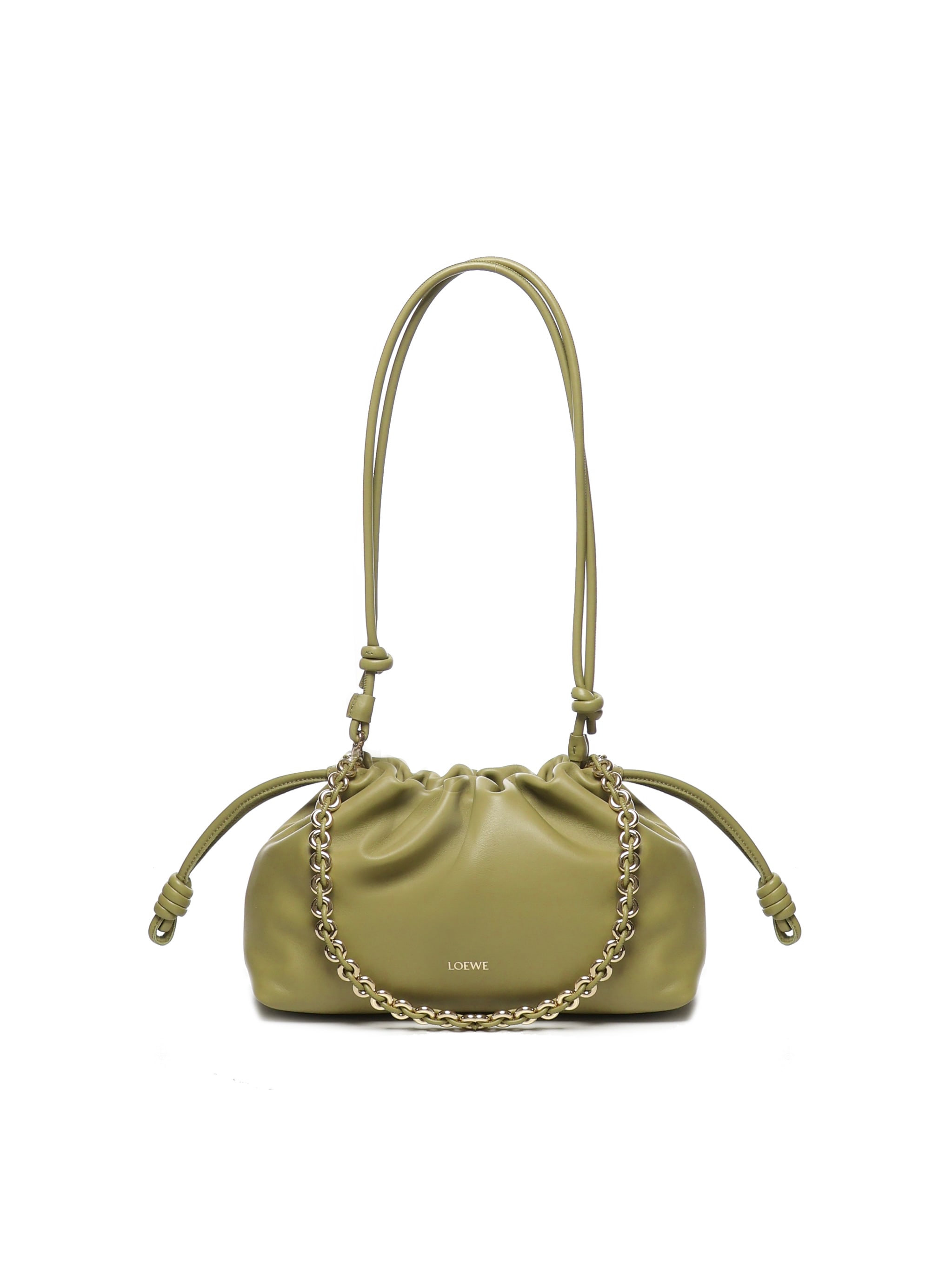 【LOEWE】MEDIUM FLAMENCO PURSE BAG●A411FCRX750018 Medium Flamenco purse in laminated lambskin Silver - LOEWE