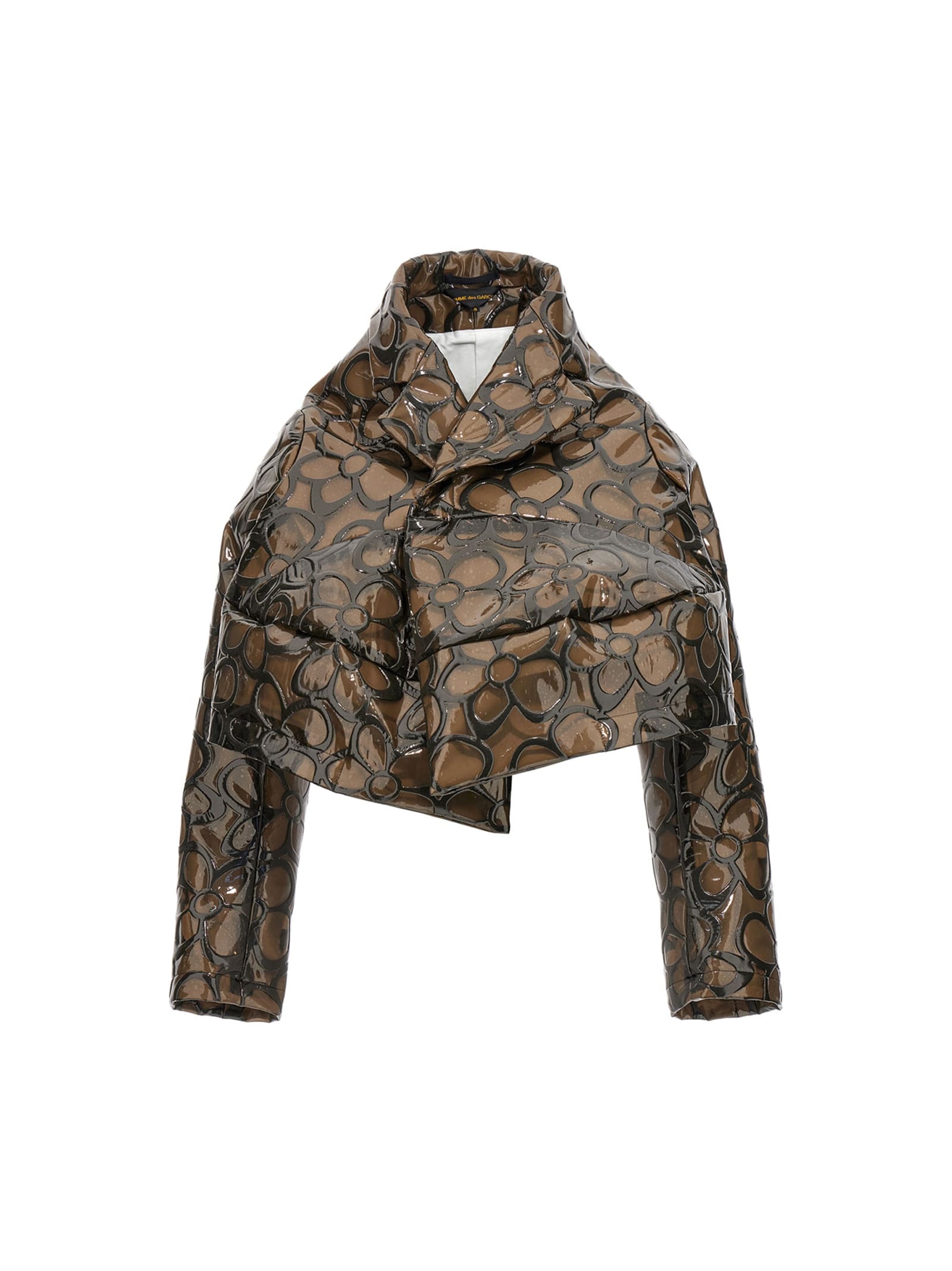 ジャケット COMME des GARCONS Floral PVC cropped jacket (GKJ027051 1) Comme des Garçons Floral Pvc Cropped Jacket | italist