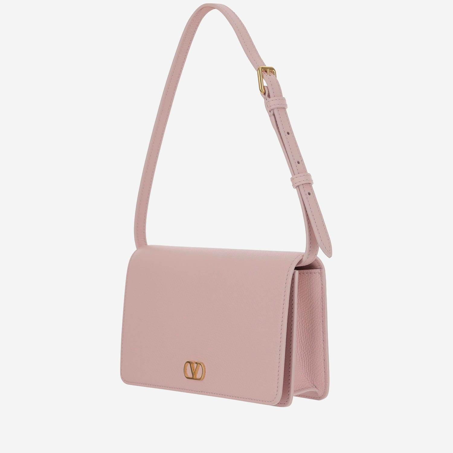 Valentino Garavani Pastel Pink Leather Vlogo Signature