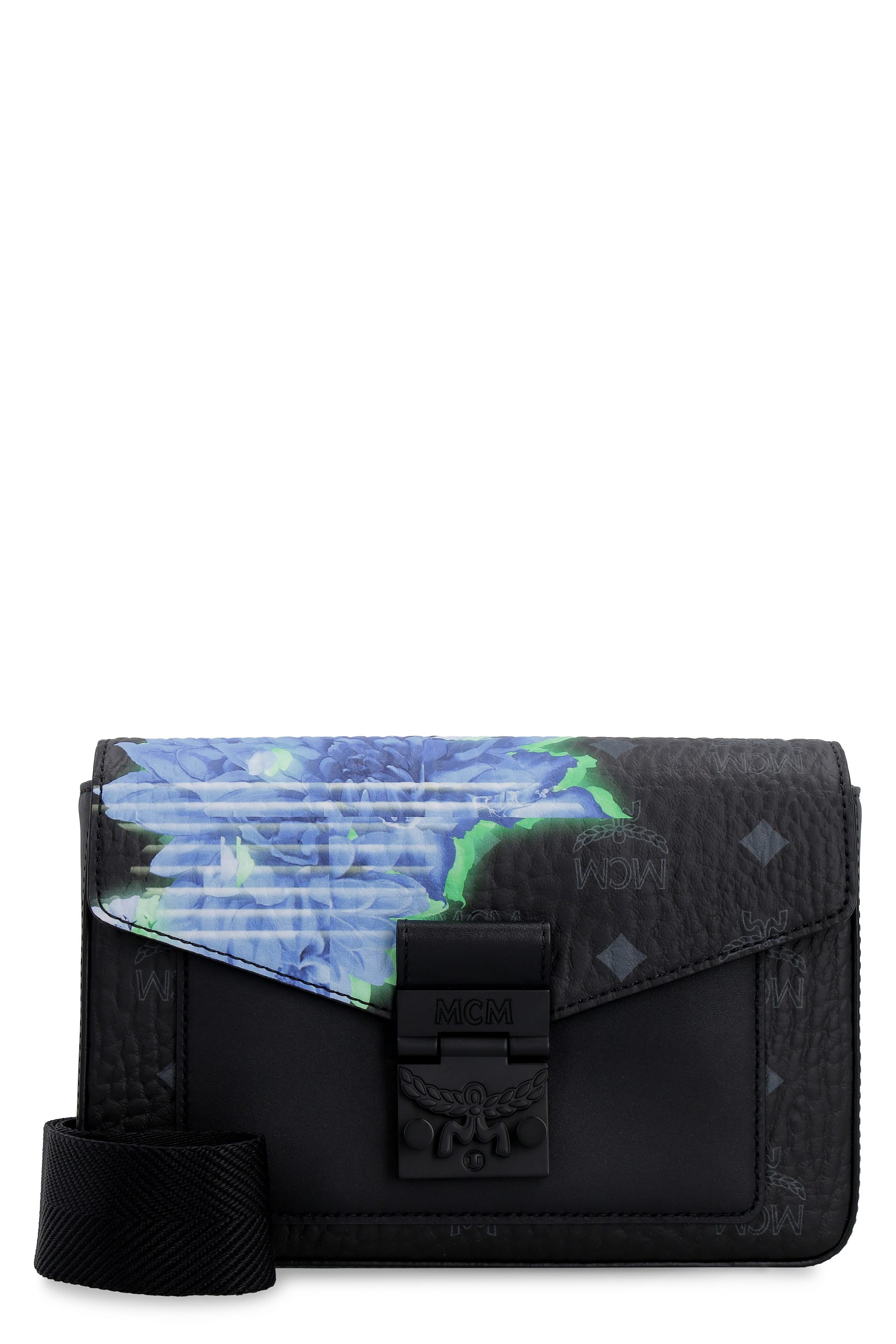 Mcm Millie Tech Flower Visetos Crossbody Bag In Black | ModeSens