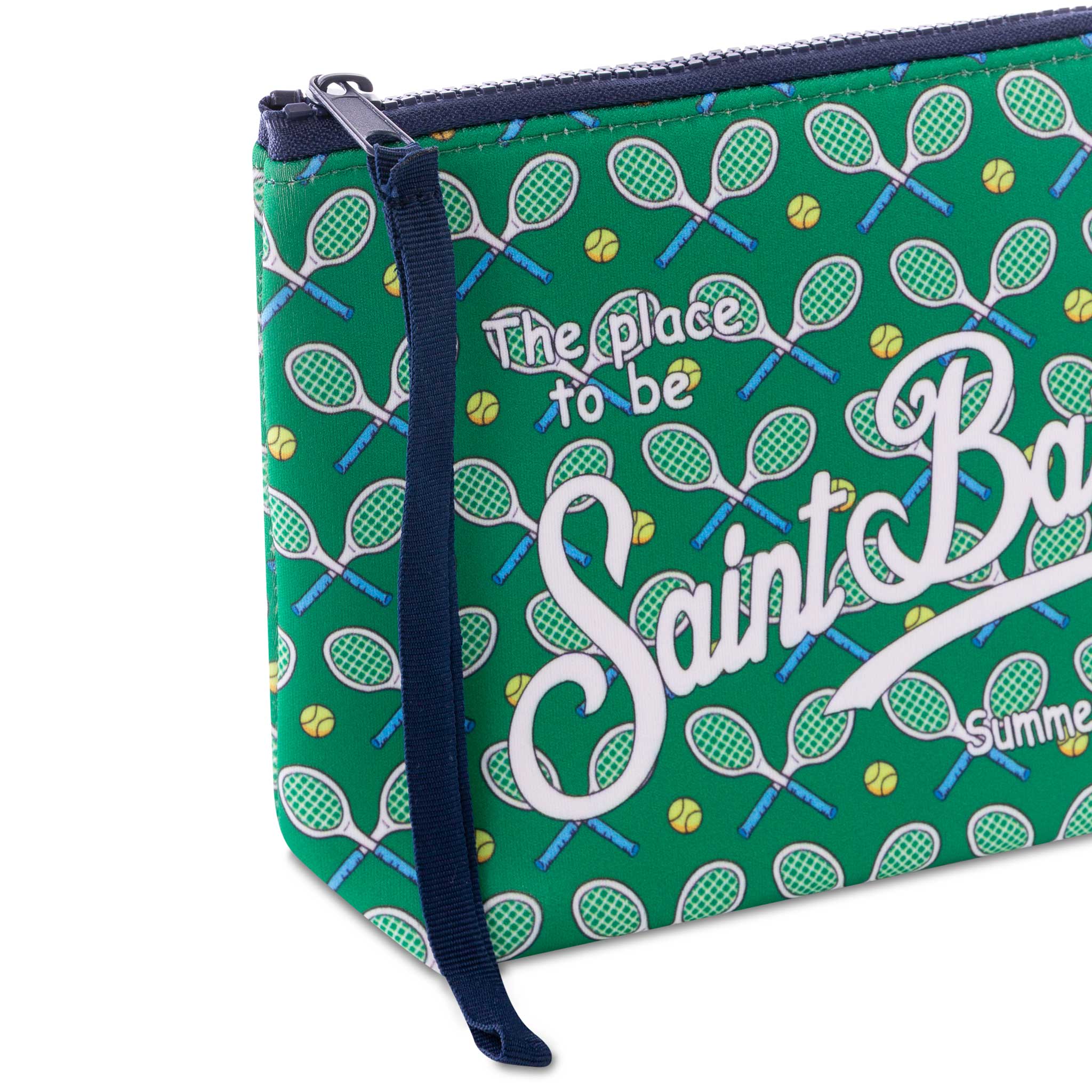 MC2 Saint Barth バニティ MC2 Saint Barth Vanity canvas bag with logo patch for women