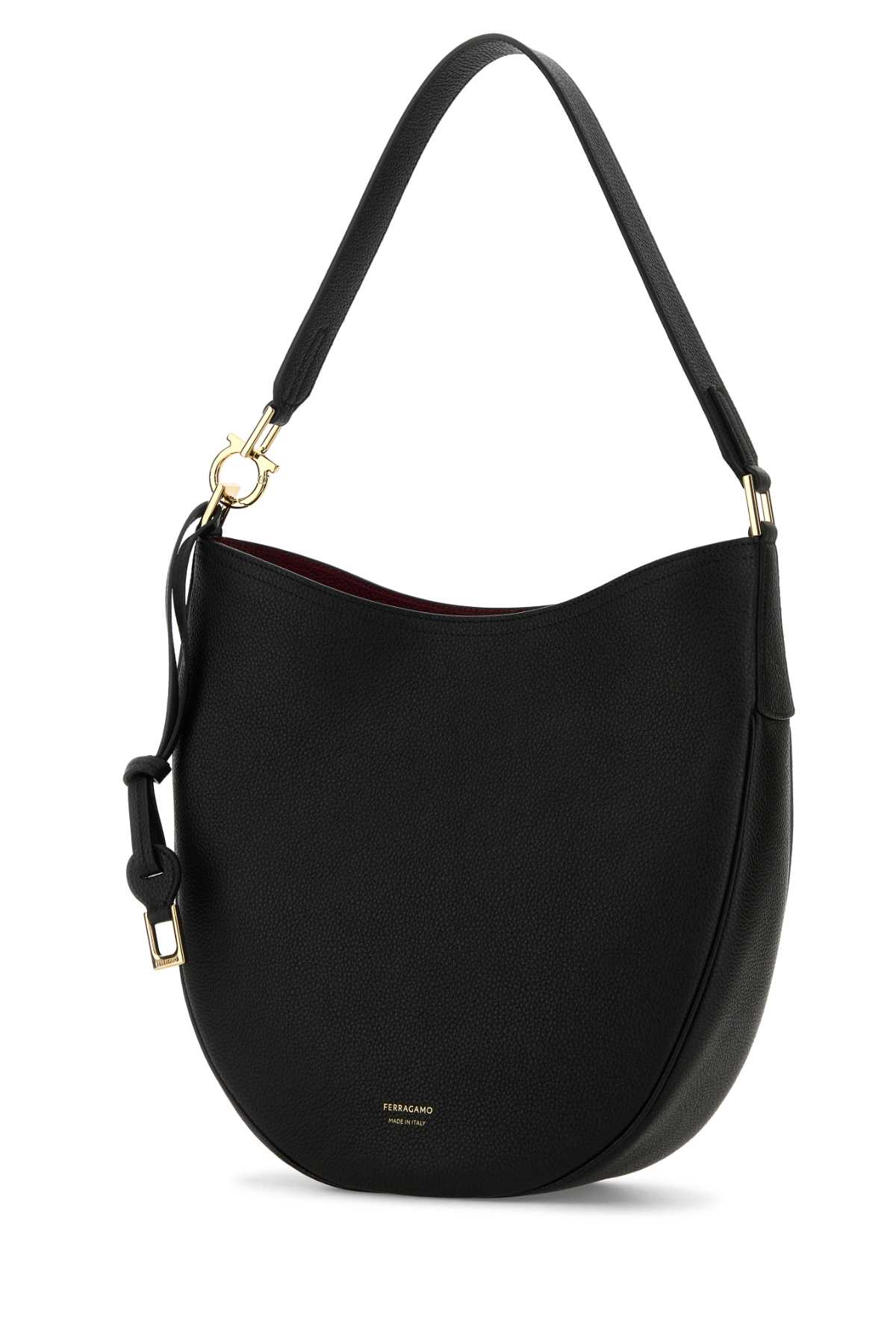 ショルダーバッグ・ポシェット SALVATORE FERRAGAMO BLACK LEATHER MEDIUM SMILE SHOULDER BAG Ferragamo Black Leather Medium Smile Shoulder Bag | italist