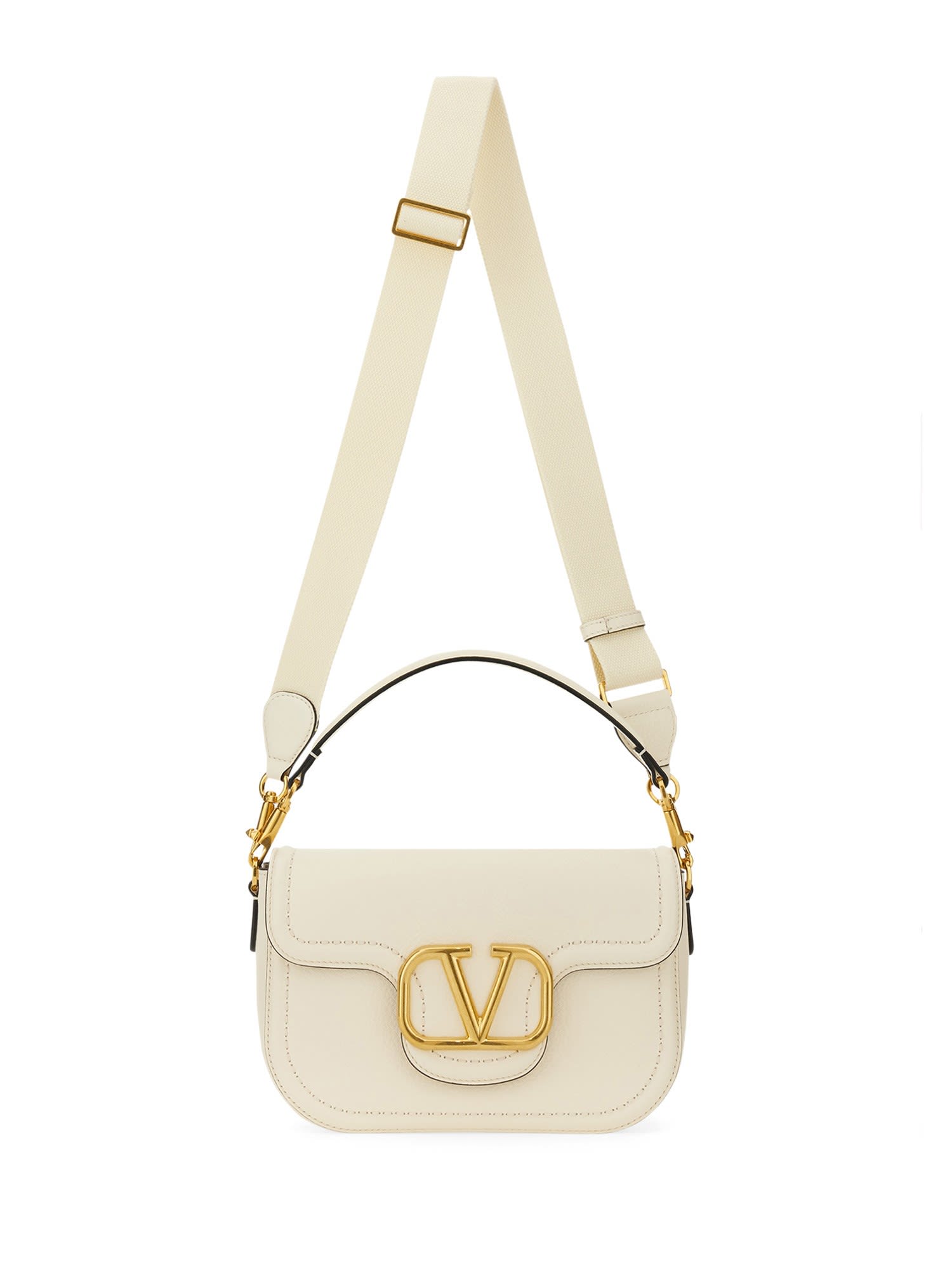 Vlogo Signature Calfskin Mini Bag for Woman in Black