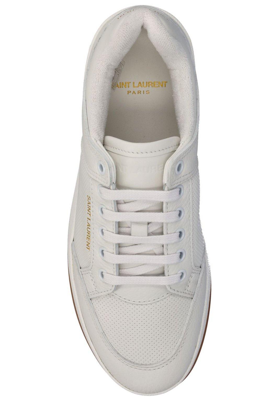 【関税&送料込】Saint Laurent White Leather Sl 16 Sneakers White Leather SL/61 Sneakers - Saint Laurent - Men | WE IN STYLE