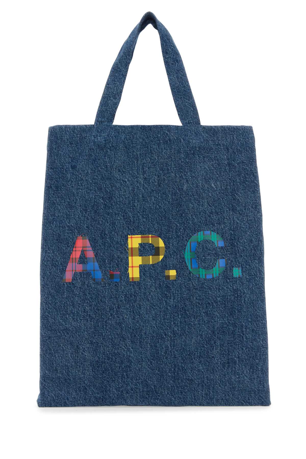 トートバッグ A.P.C. FW23 Denim mini Lou shopping bag (COGUGM61569 IAL) A.P.C. Denim Mini Lou Shopping Bag | italist