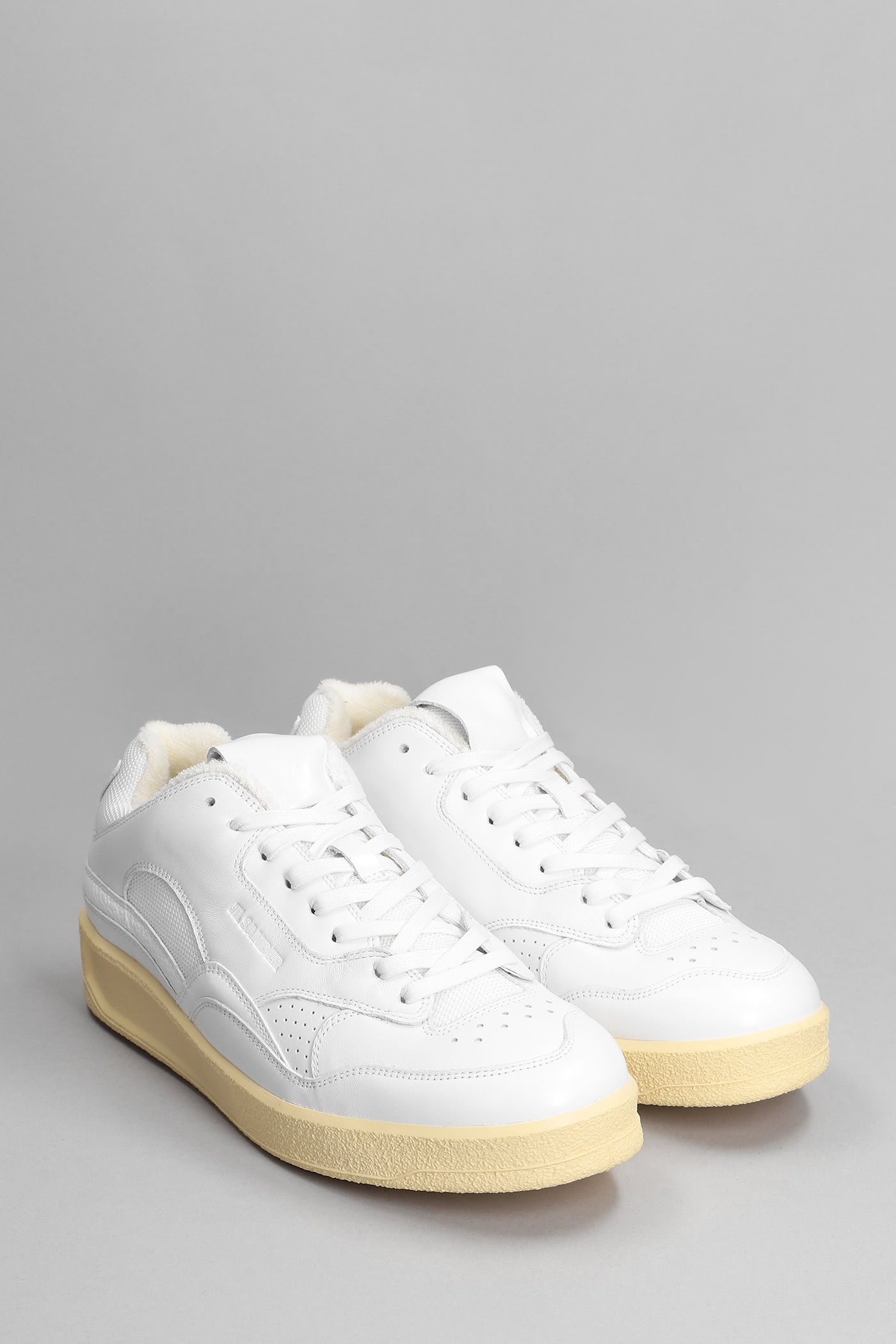 Jil Sander White Leather Sneakers | italist