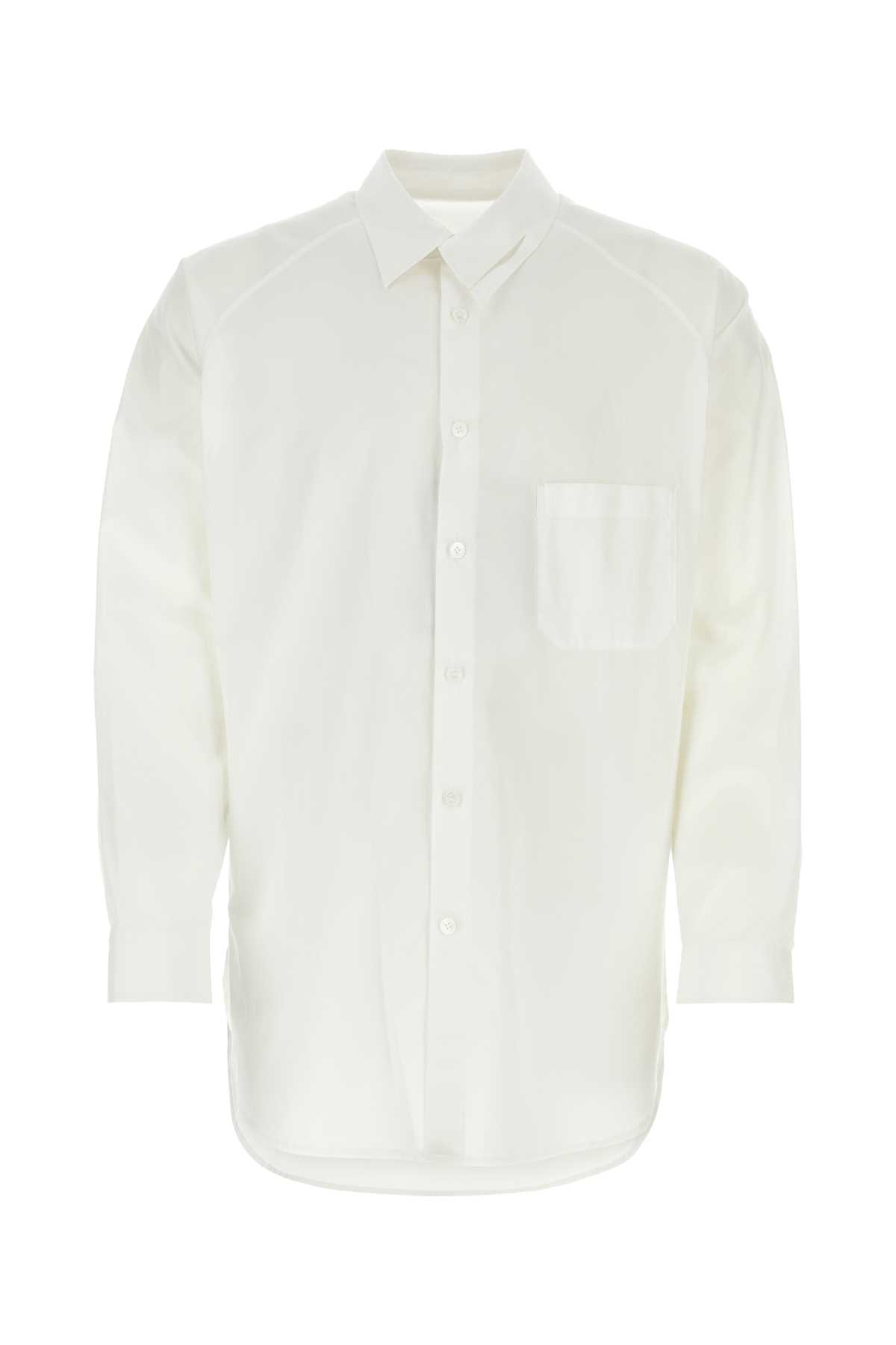 Tシャツ・カットソー Yohji Yamamoto SS24 White poplin shirt (HSB39054 1) Yohji Yamamoto White Poplin Shirt | italist