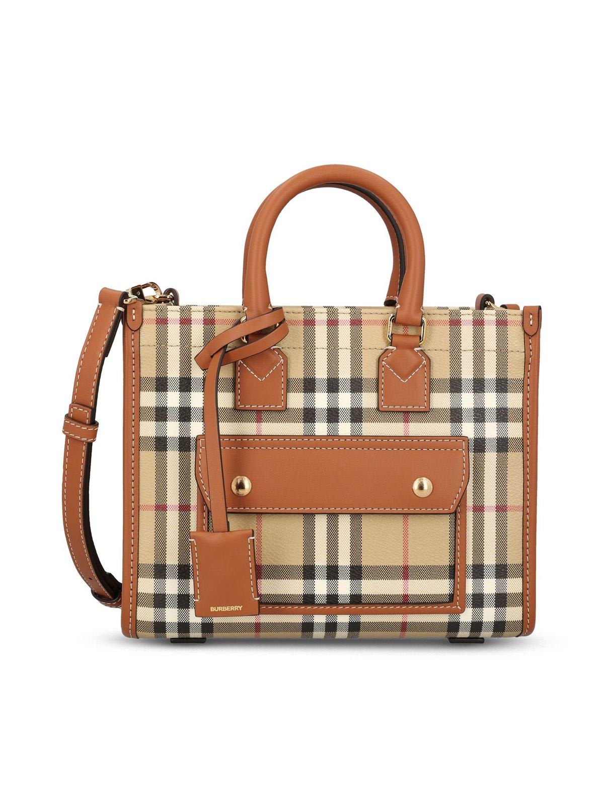BURBERRY バーバリー Mini Freya Tote Mini Freya Tote in Archive beige/briar brown - Women