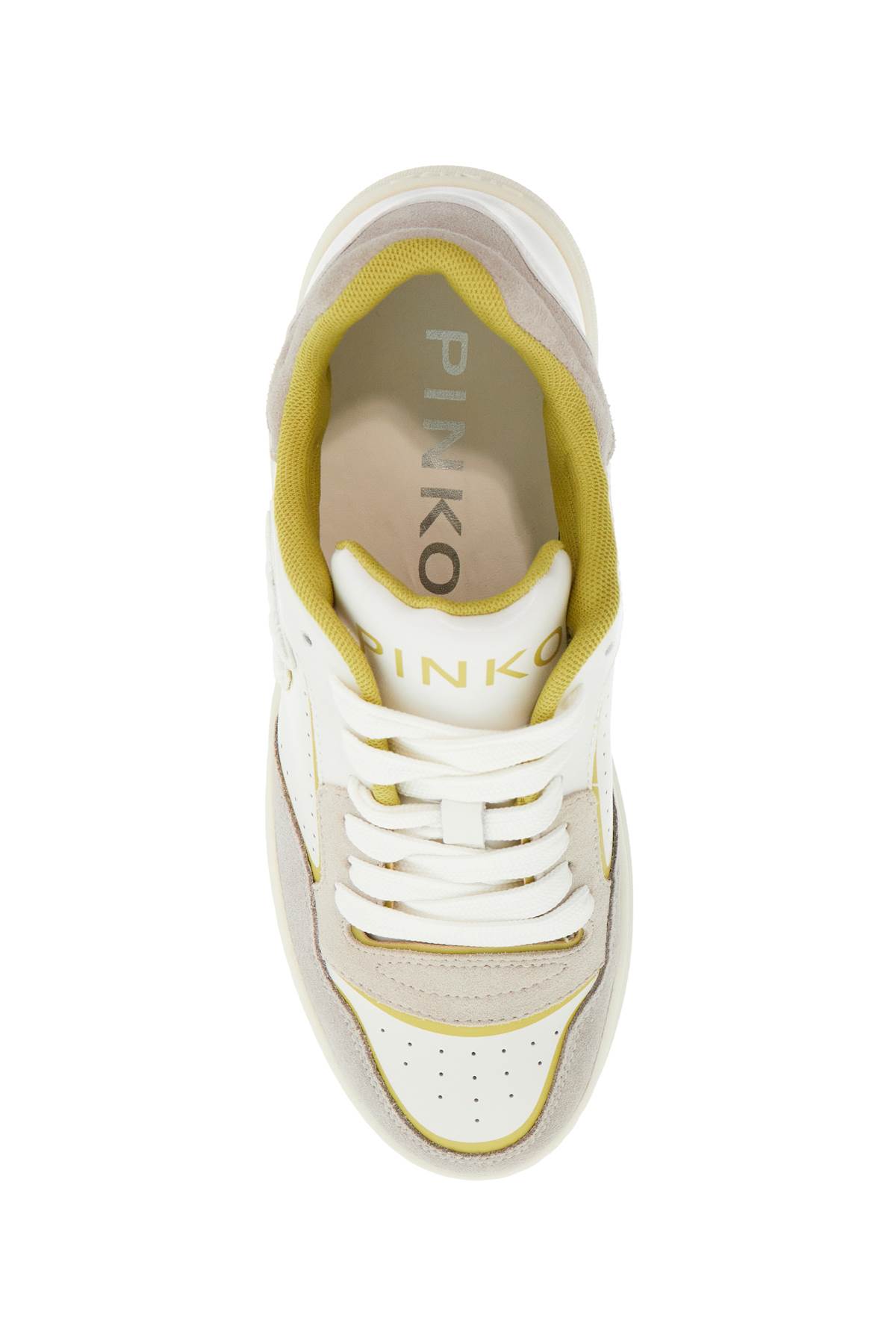 スニーカー PINKO SS25 'Mandy 08' sneakers (SS0075P021ZN3 ZN3) Flat leather sneakers with embroidered logo