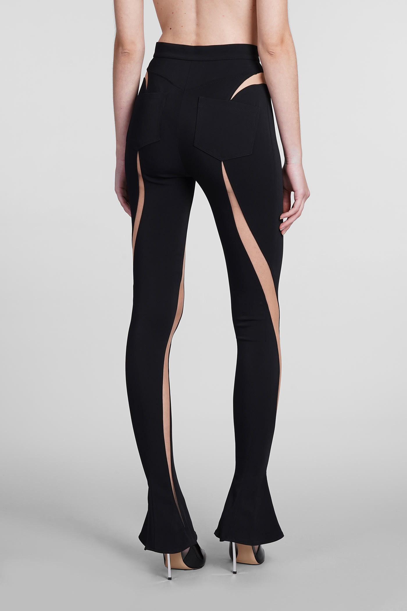 パンツ MUGLER Mesh insert leggings Black  24P1PA0404470 df915b276a3e7ccb0709e8b48096f6