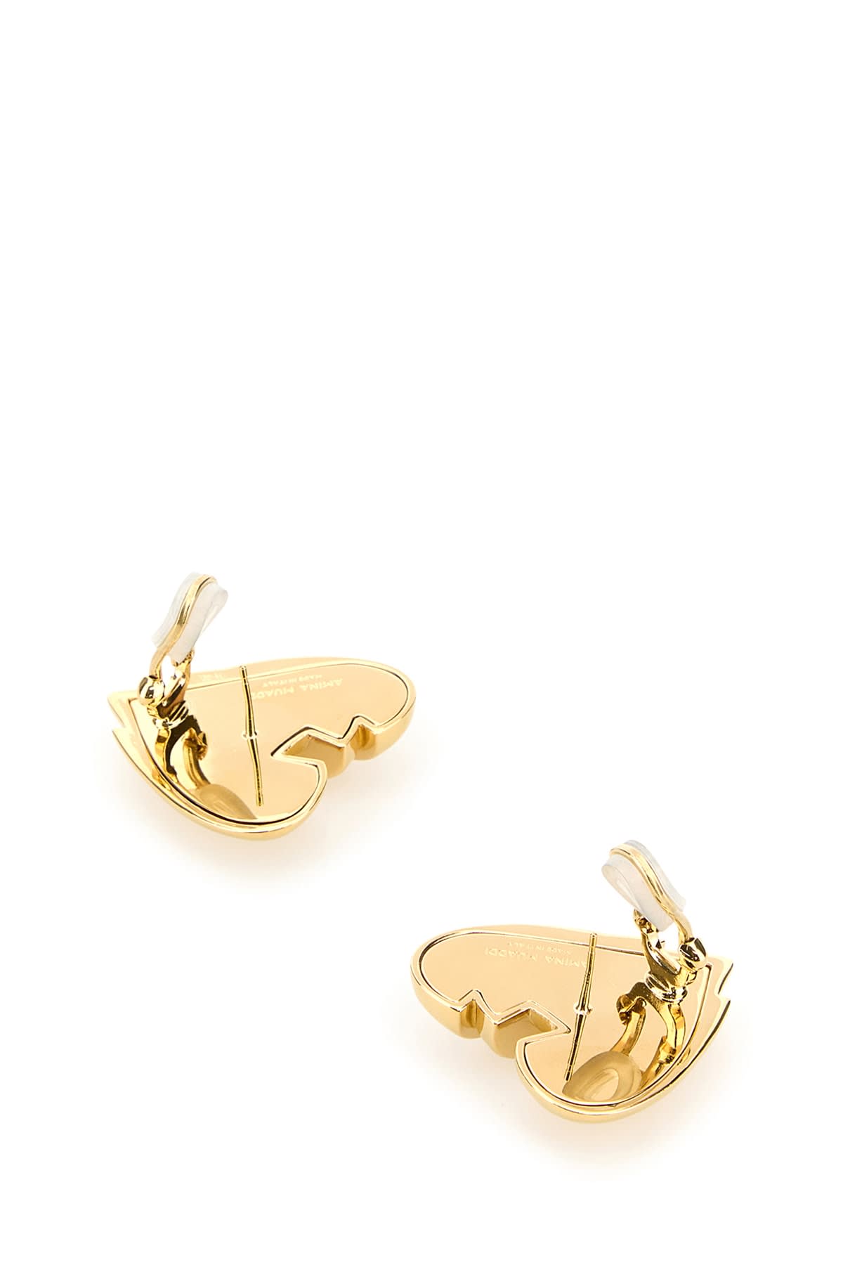 Amina Muaddi Heartbreaker Earring Gold Base | italist
